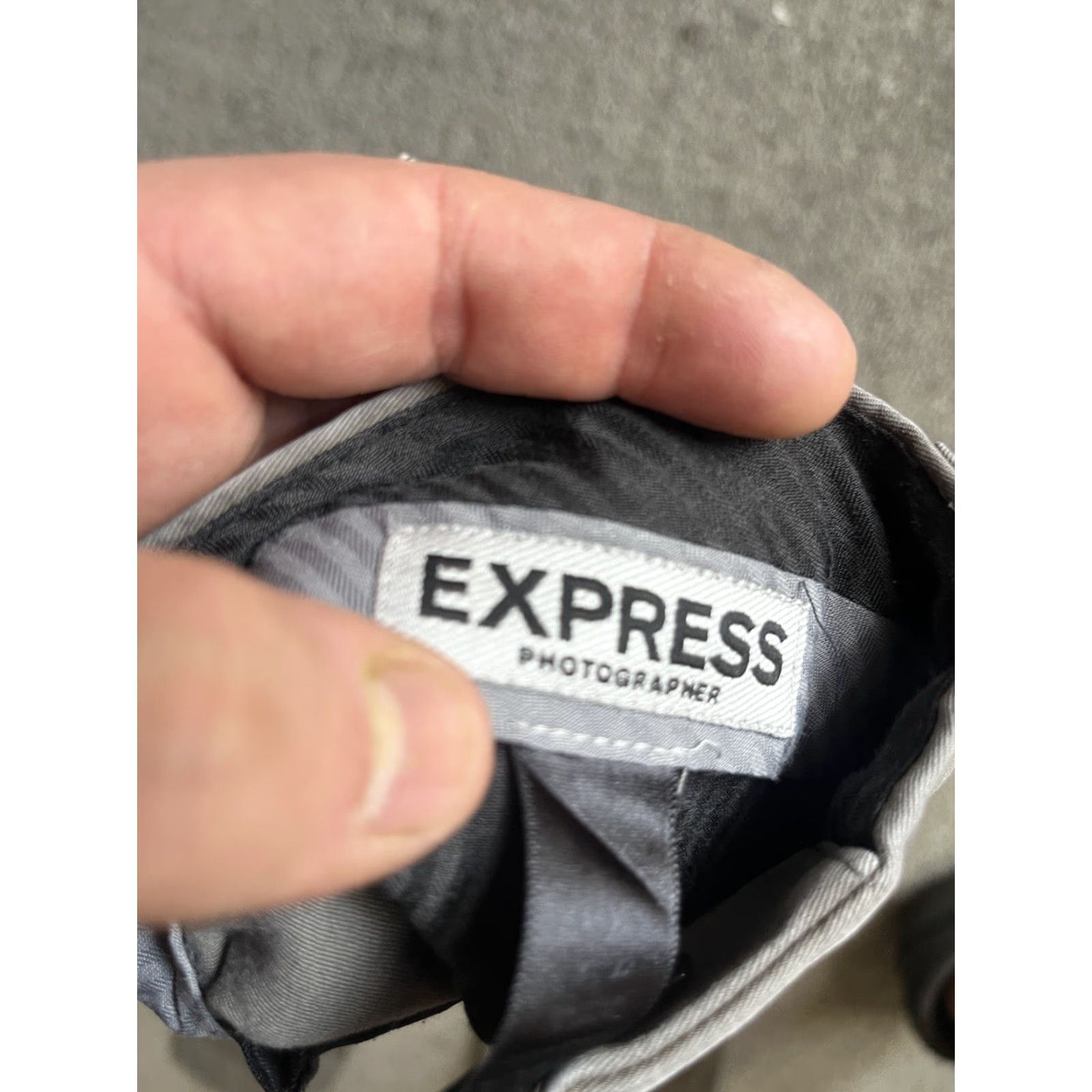 Express VINTAGE Express Dress Pants Men Size 32x32 Gray Straight Leg Cotton Canvas Business Casual Size US 32 / EU 48 - 6 Thumbnail
