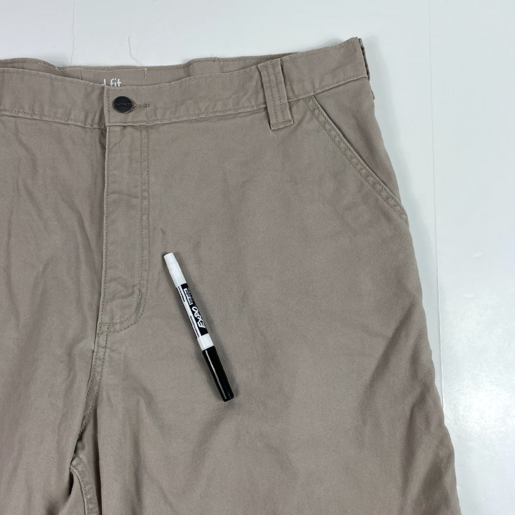 Carhartt Carhartt Shorts Mens 42 x 10 Beige Canvas Carpenter Workwear Shorts Casual Outdoor 5-Pocket Design 42 Beige Mens Size US 42 / EU 58 - 3 Thumbnail