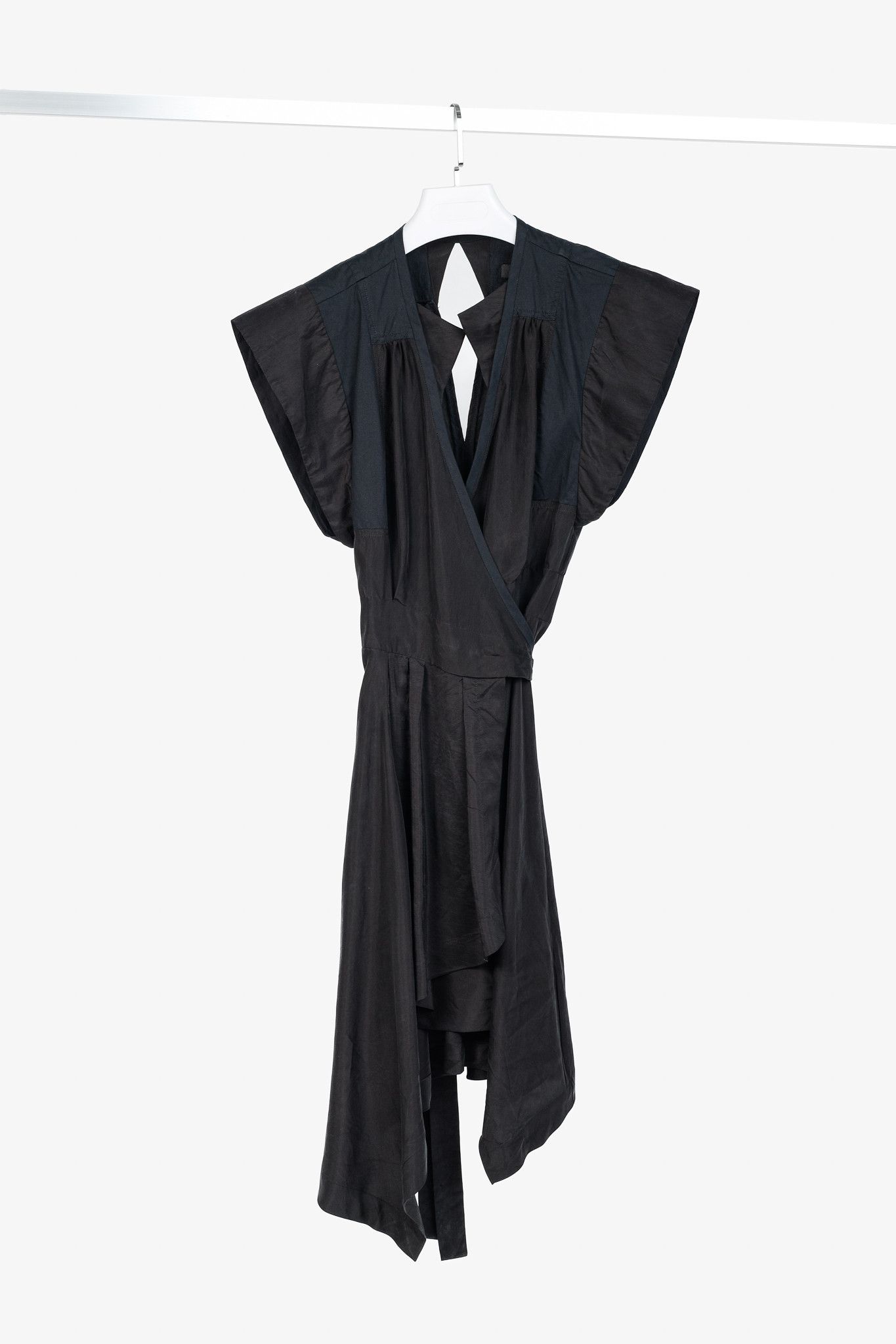 Isabel Marant Isabel Marant Lief Black Silk Wrap-Front Dress Size M / US 6-8 / IT 42-44 - 1 Thumbnail
