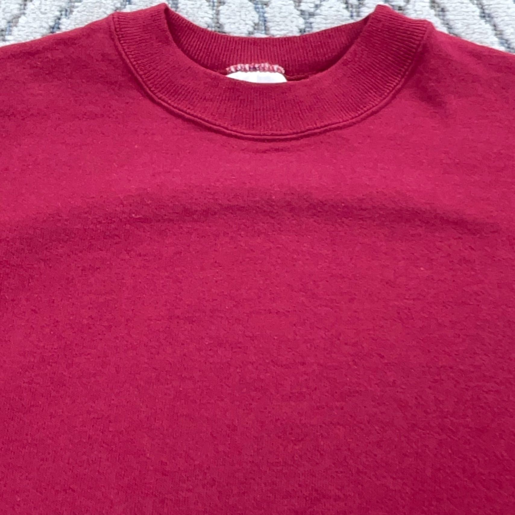 Hanes VINTAGE Hanes Sweatshirt Mens L Red Crewneck 90s 50/50 Cotton Blend Heavyweight Plain Size US L / EU 52-54 / 3 - 4 Thumbnail