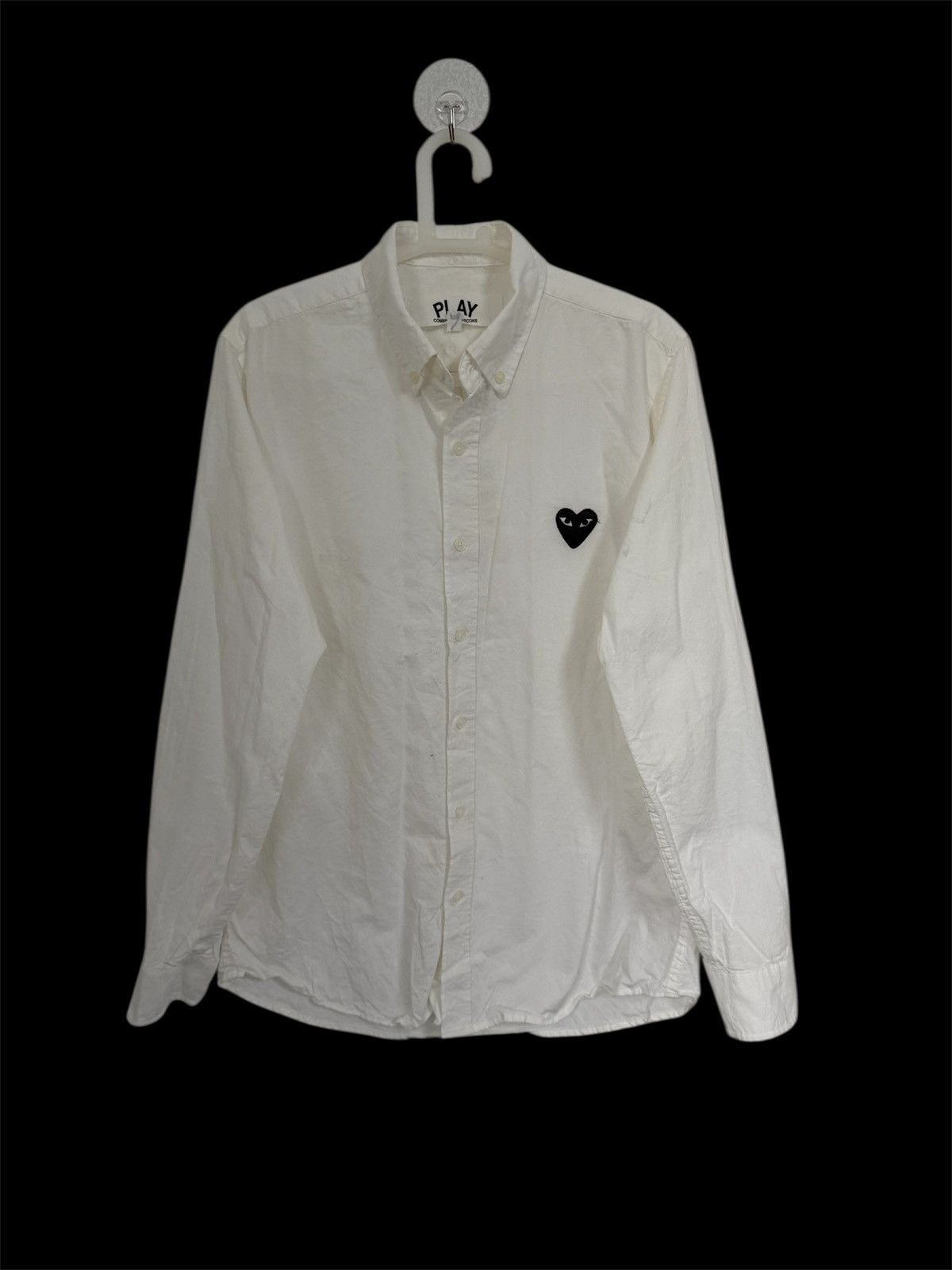 Comme des Garcons Homme Plus COMME DES GARCONS PLAY WHITE BUTTON UP BLACK LOVE EMOJI Size US M / EU 48-50 / 2 - 1 Thumbnail