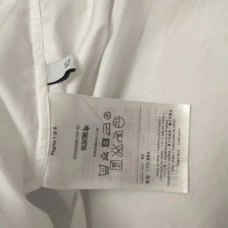 Valentino Valentino White Cotton Long Sleeve Dress . Size M / US 6-8 / IT 42-44 - 7 Thumbnail