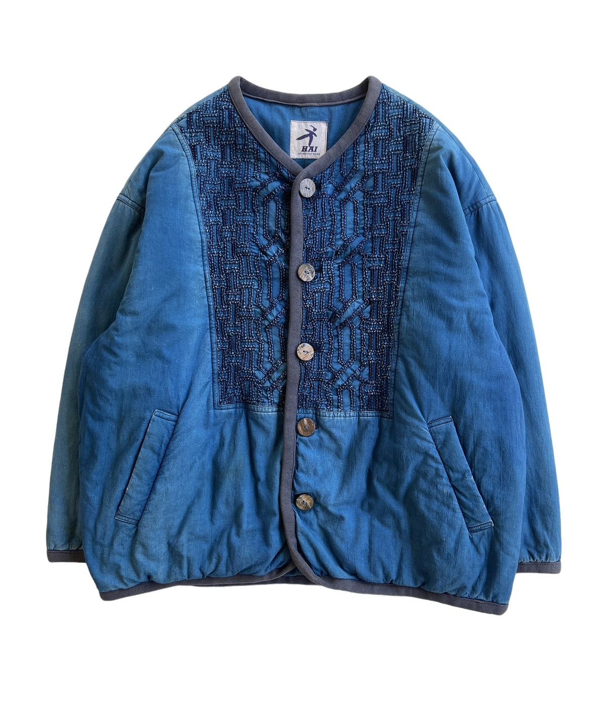 Hai Sporting Gear Issey Miyake Blue Indigo kimono Noragi Jacket Size US M / EU 48-50 / 2 - 1 Thumbnail