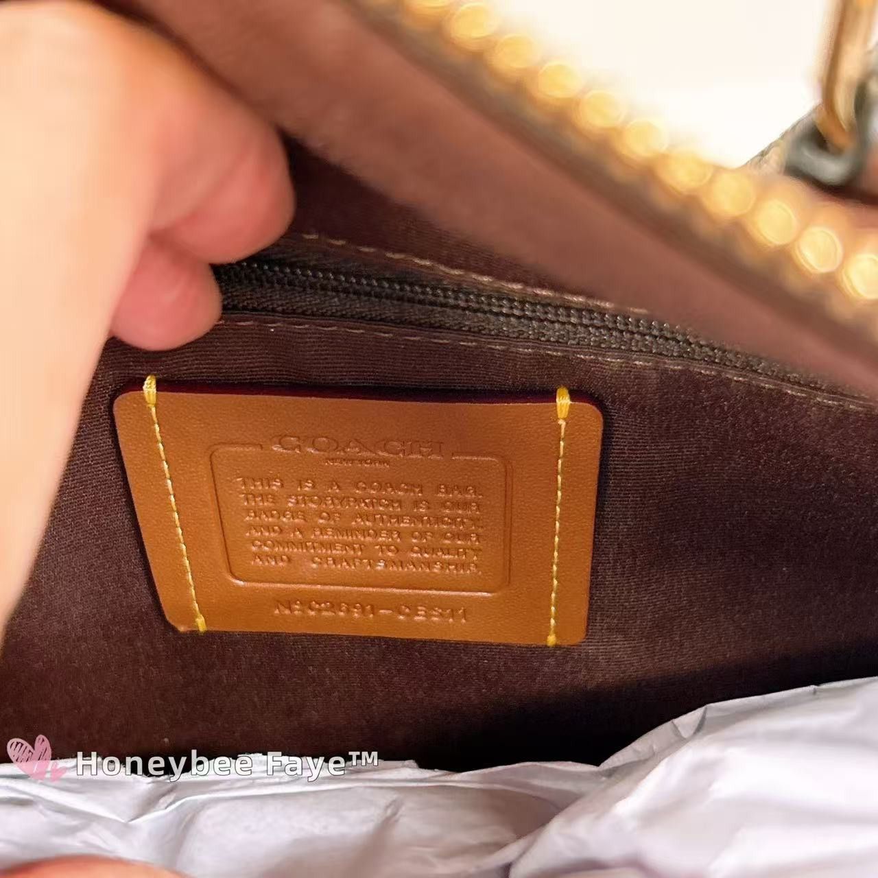 Coach Rowan Large Satchel Bag CES11 Gold/Maple Size ONE SIZE - 6 Thumbnail