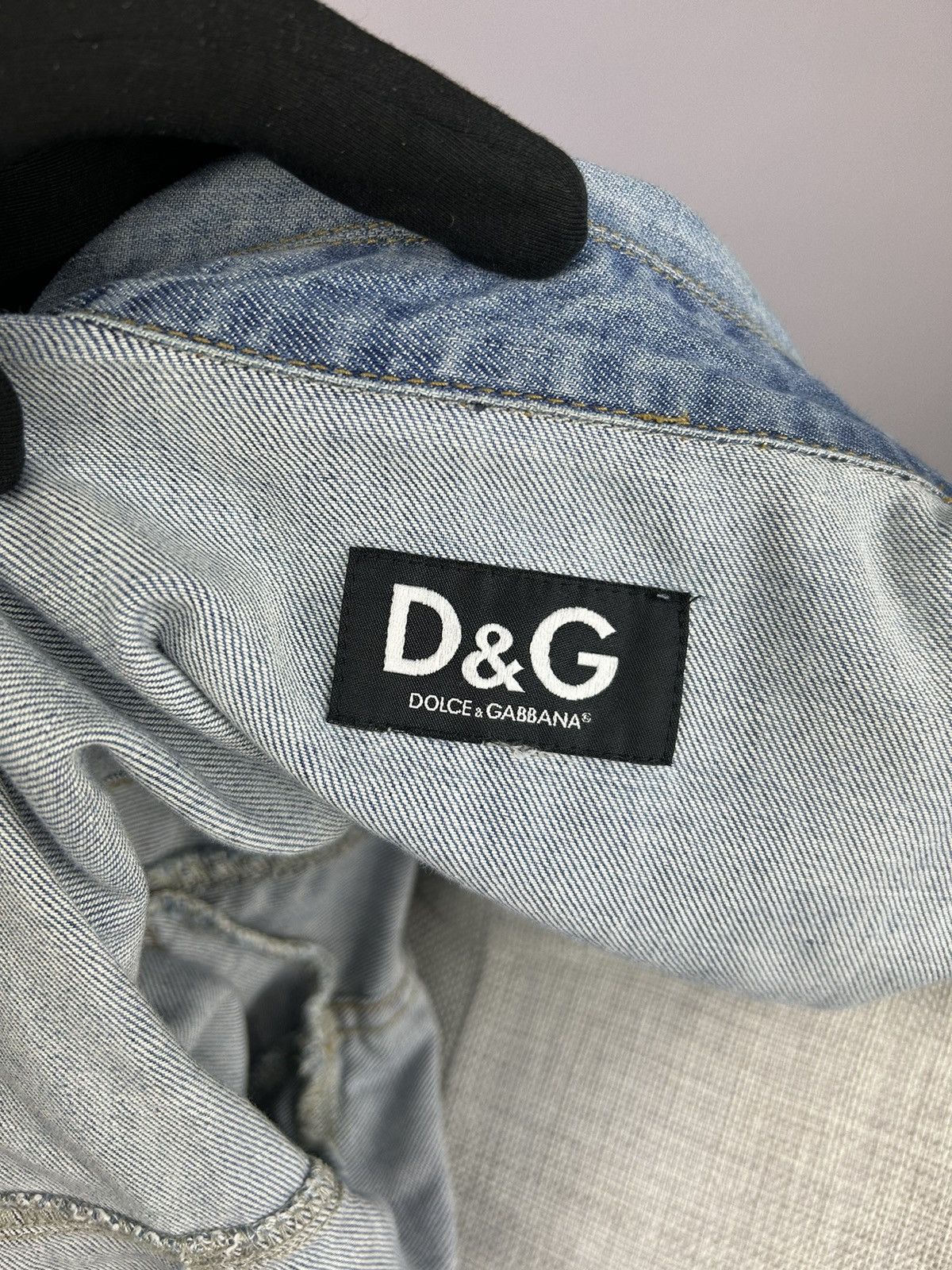 Dolce & Gabbana × Vintage 90s Vintage Dolce & Gabbana D&G Denim Jacket XS y2k RARE Size XS / US 0-2 / IT 36-38 - 11 Thumbnail