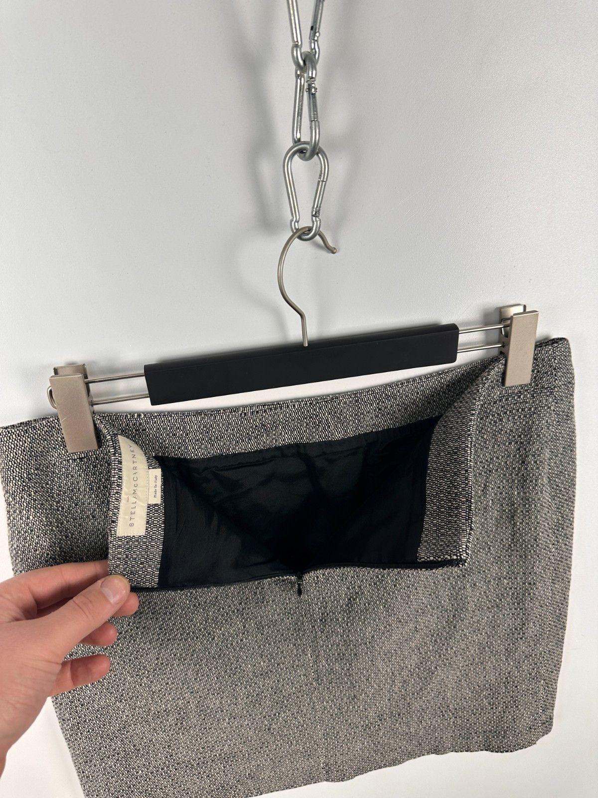 Stella McCartney Stella McCartney Wool Mini Skirt Embroidery Print Grey Size 30" / US 8 / IT 44 - 5 Thumbnail