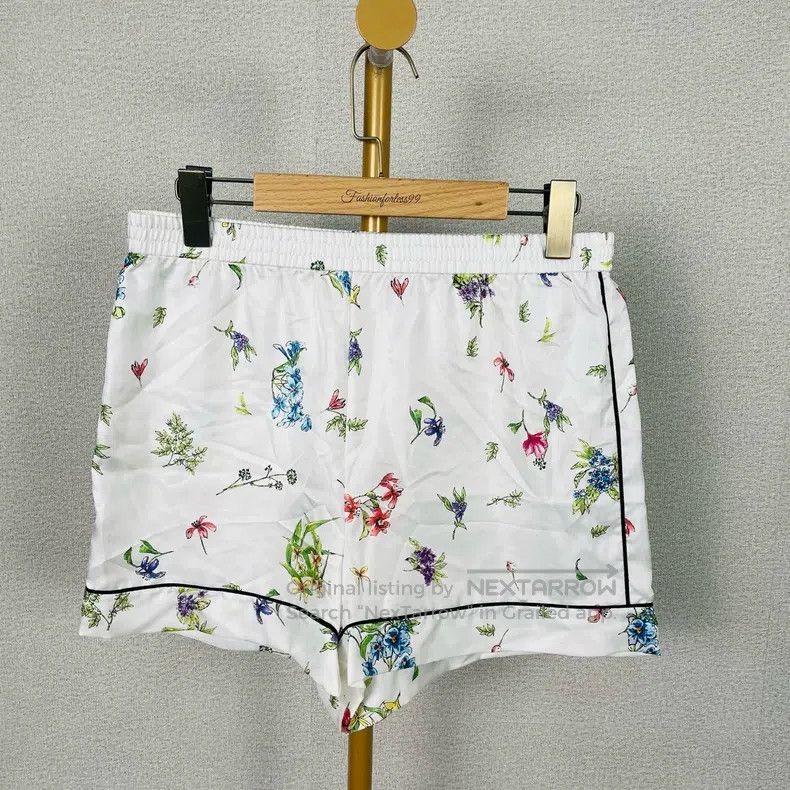 Dior Dior White floral silk shorts Size 26" / US 2 / IT 38 - 1 Thumbnail