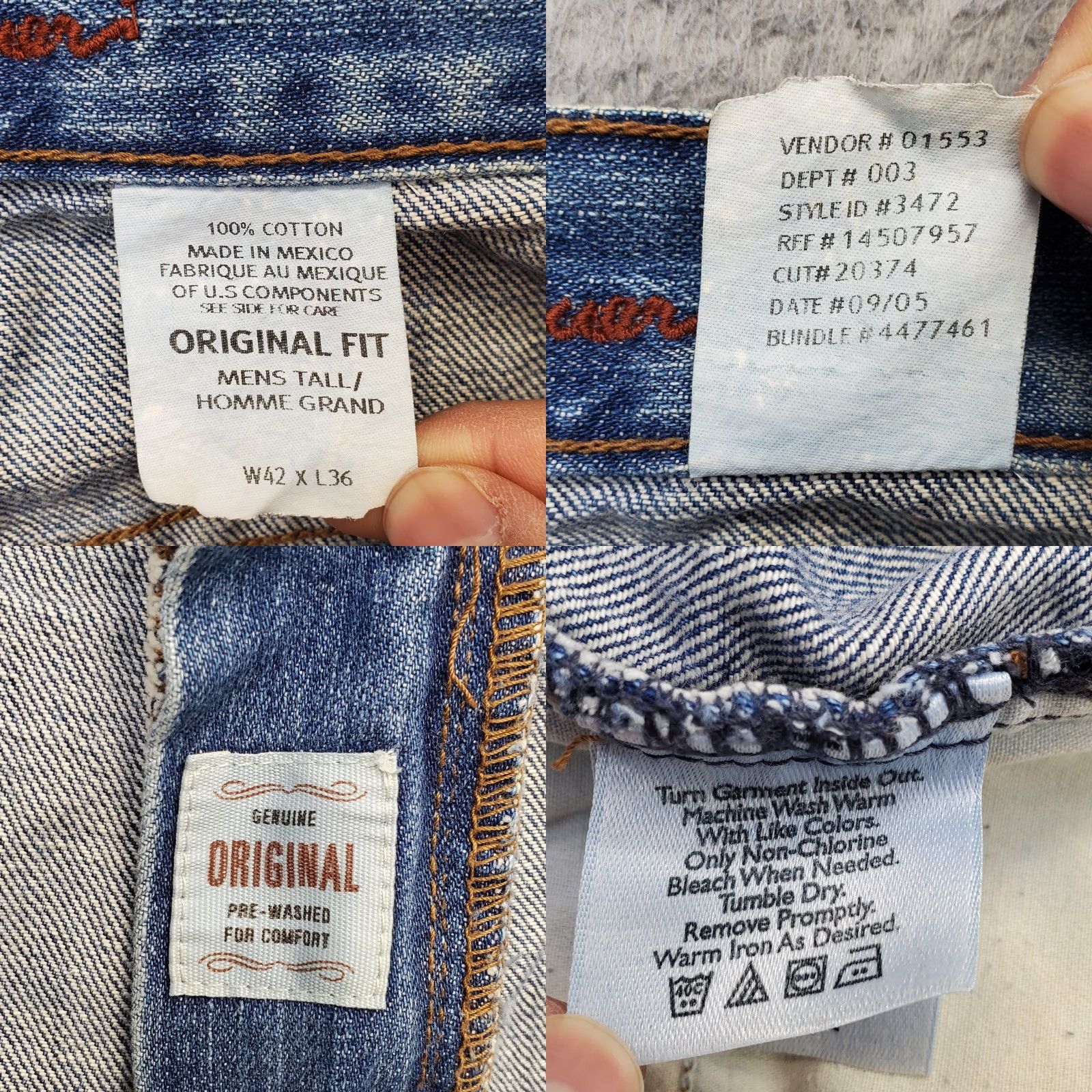 Eddie Bauer Eddie Bauer Mens Jeans Straight 42 Blue Denim 100% Cotton Stretch Regular Fit Vintage: No Size US 42 / EU 58 - 8 Thumbnail