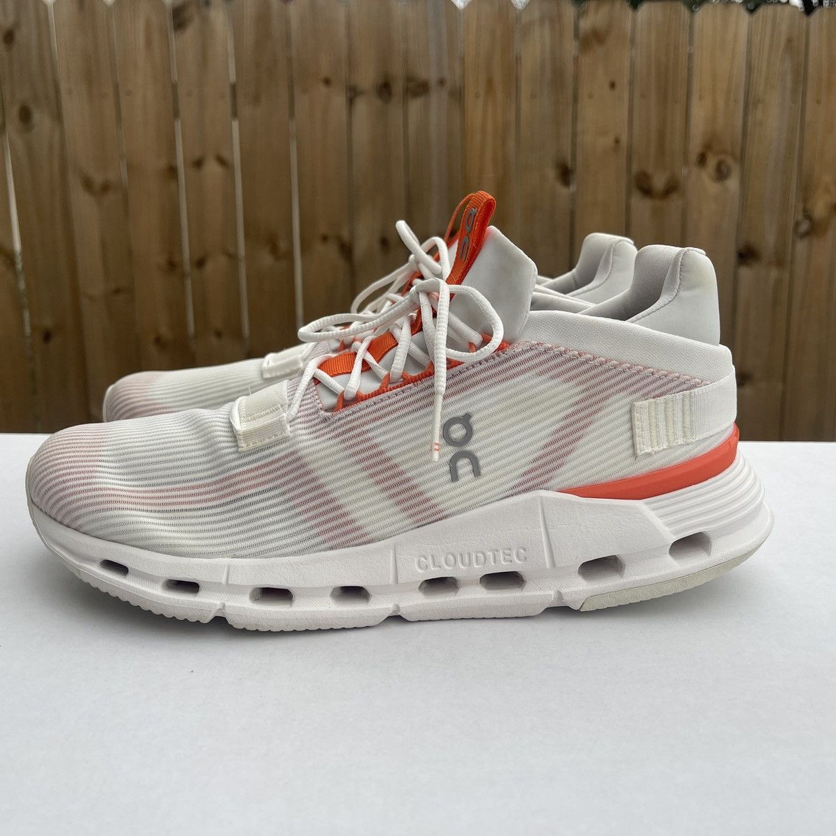 On On Cloudnova Void Undyed White Flame 11 women’s / 9.5 men’s Size US 11 / IT 41 - 2 Thumbnail