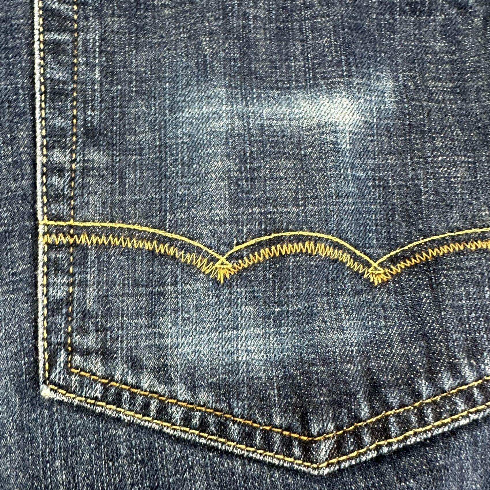 American Eagle Outfitters American Eagle Jeans Mens 34x30 Blue Relaxed Straight Dark Wash Denim Distressed Size US 34 / EU 50 - 6 Thumbnail