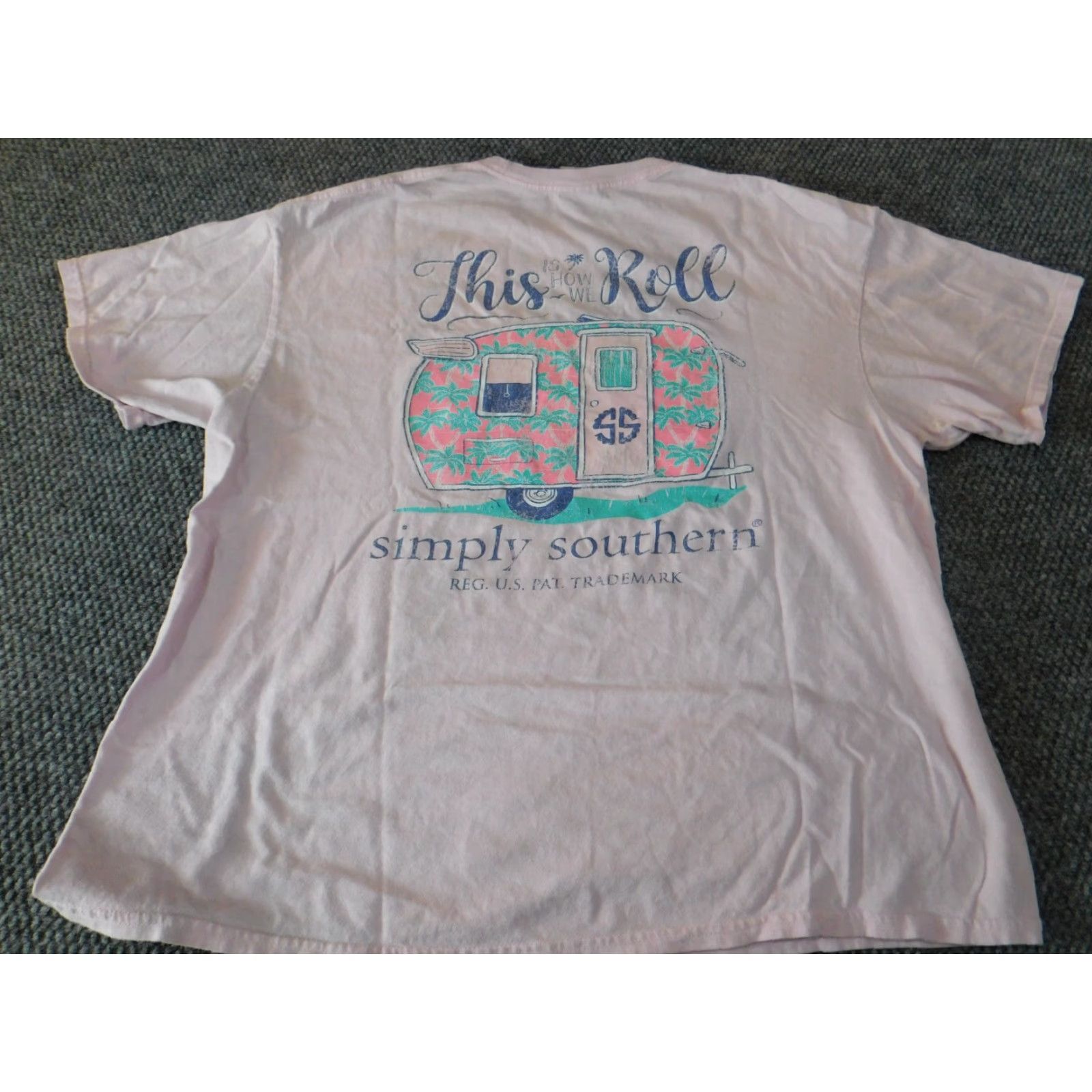 Pinko Simply Southern Shirt Mens XL Pink Graphic Crew Neck Short Sleeve Cotton Logo Regular Size US XL / EU 56 / 4 - 6 Thumbnail