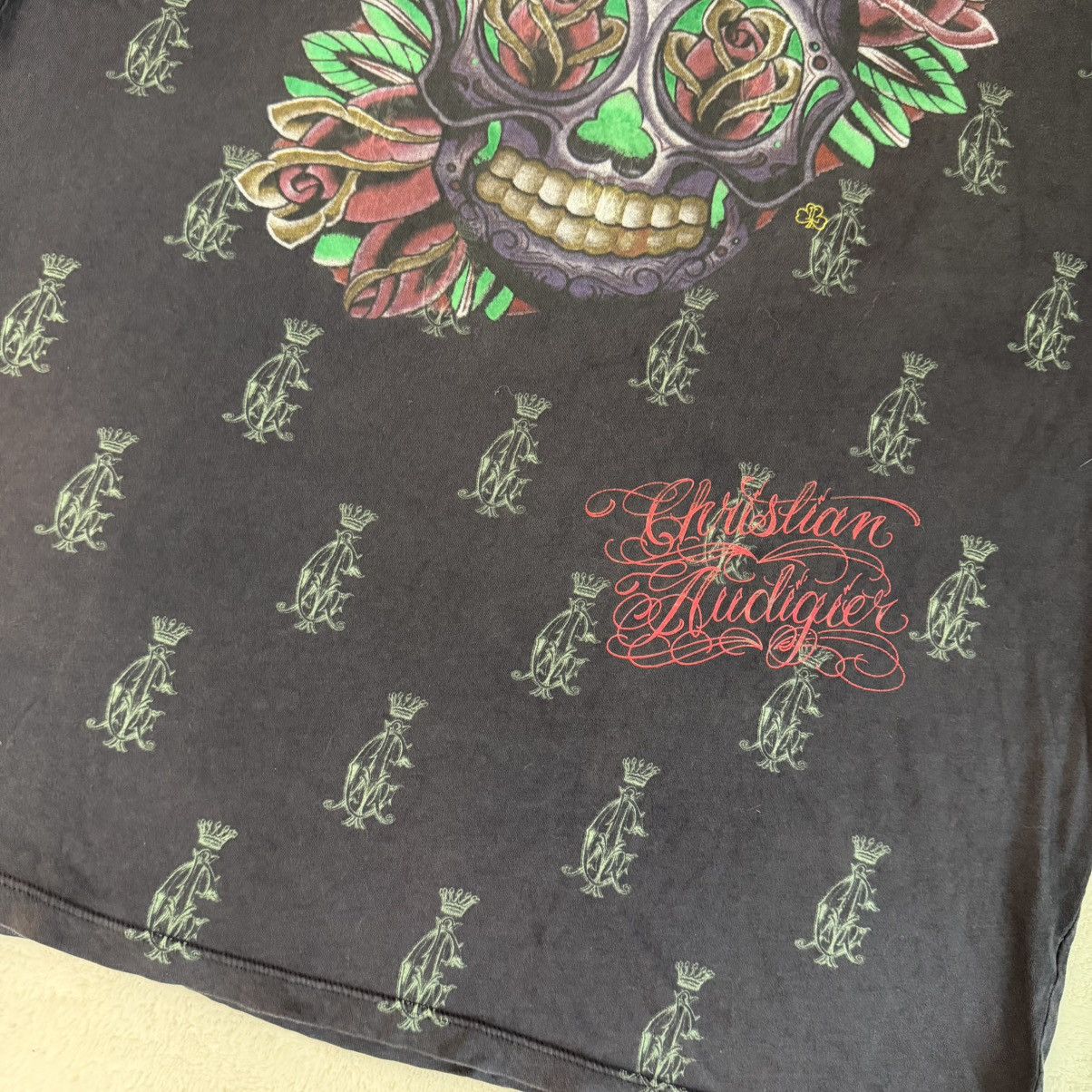 Christian Audigier y2k Christian Audigier Skull T-Shirt Size US L / EU 52-54 / 3 - 3 Thumbnail