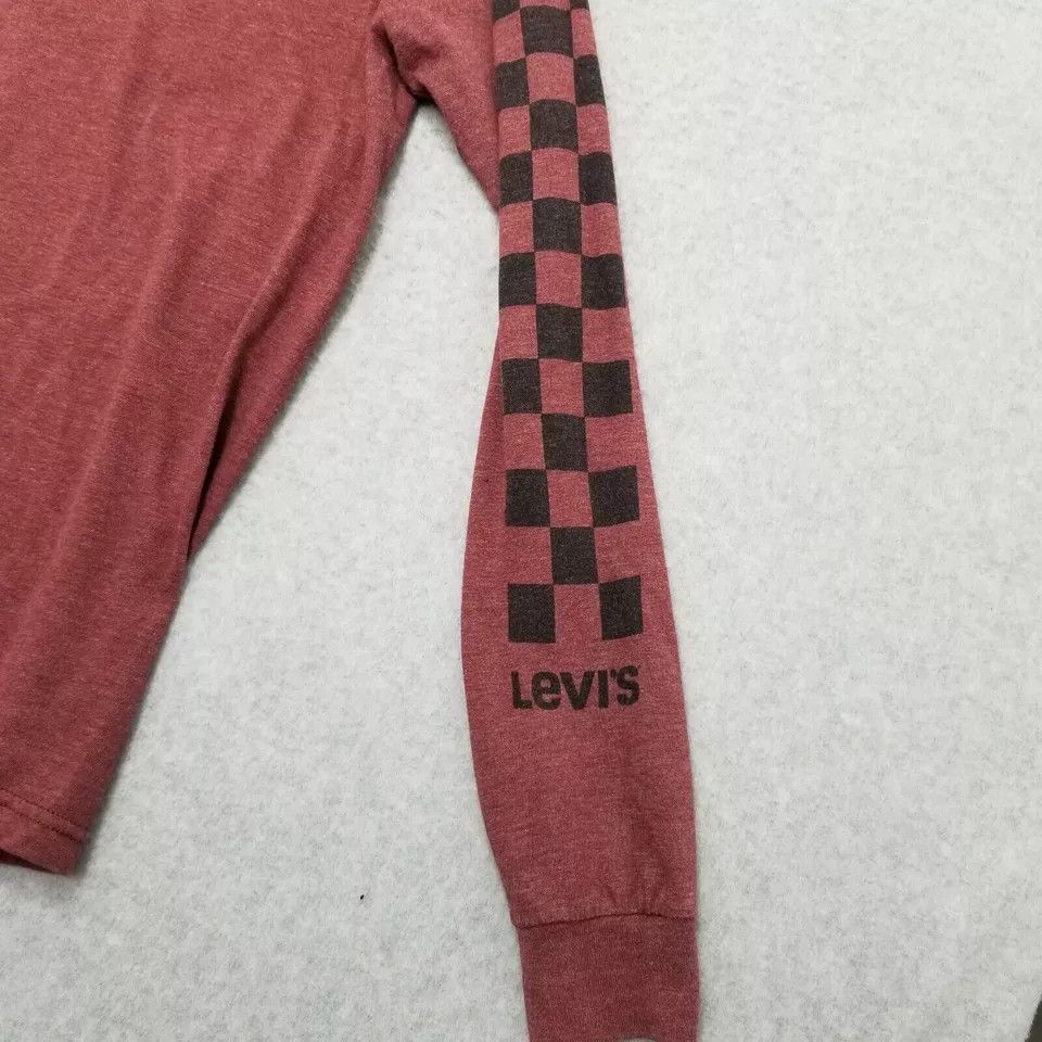 Levi's Levis Shirt Mens Small Red Long Sleeve Arm Print Size US S / EU 44-46 / 1 - 8 Thumbnail