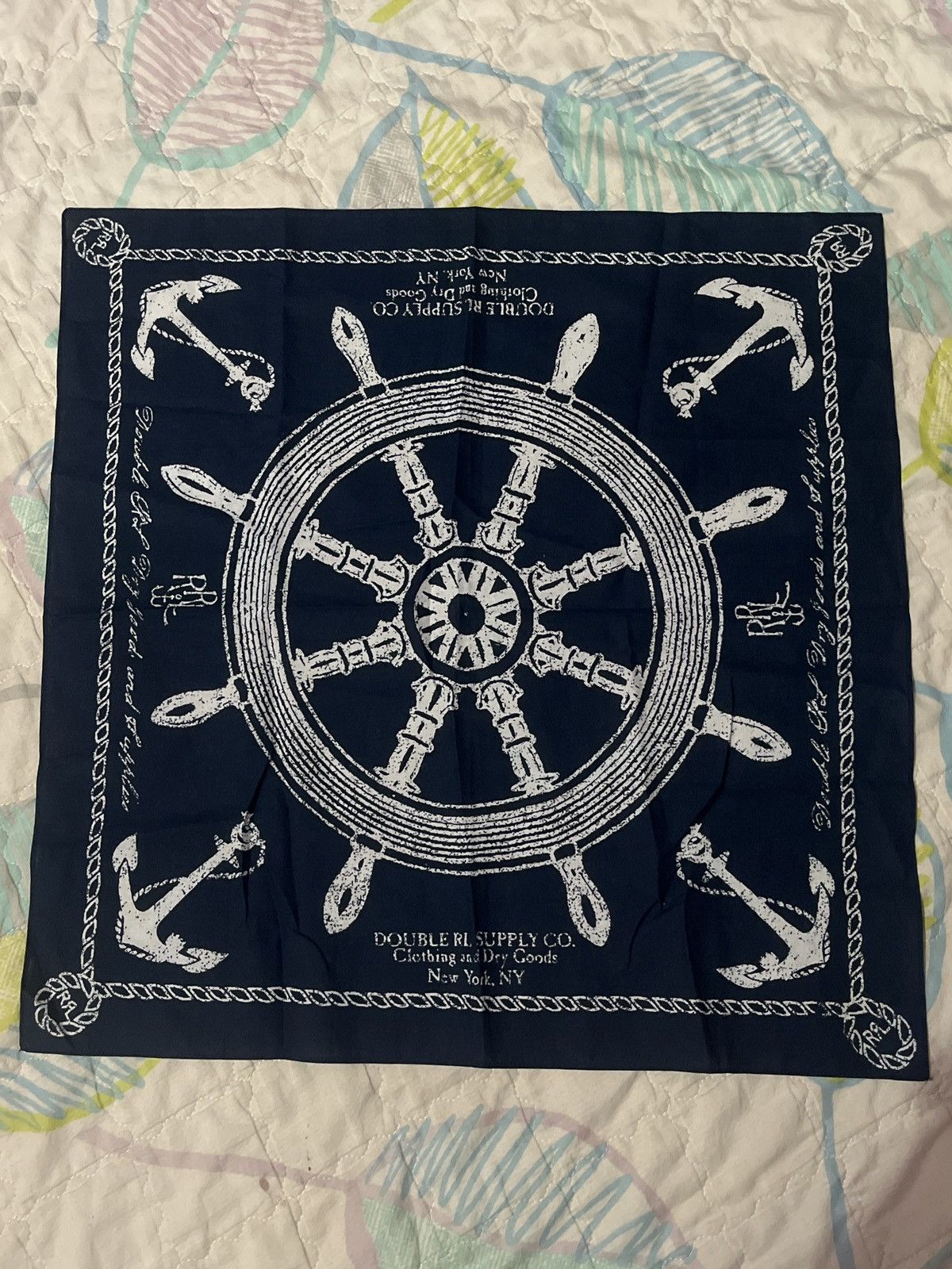 RRL Ralph Lauren 00s RRL Double RL Cotton Indigo Eagle Bandana