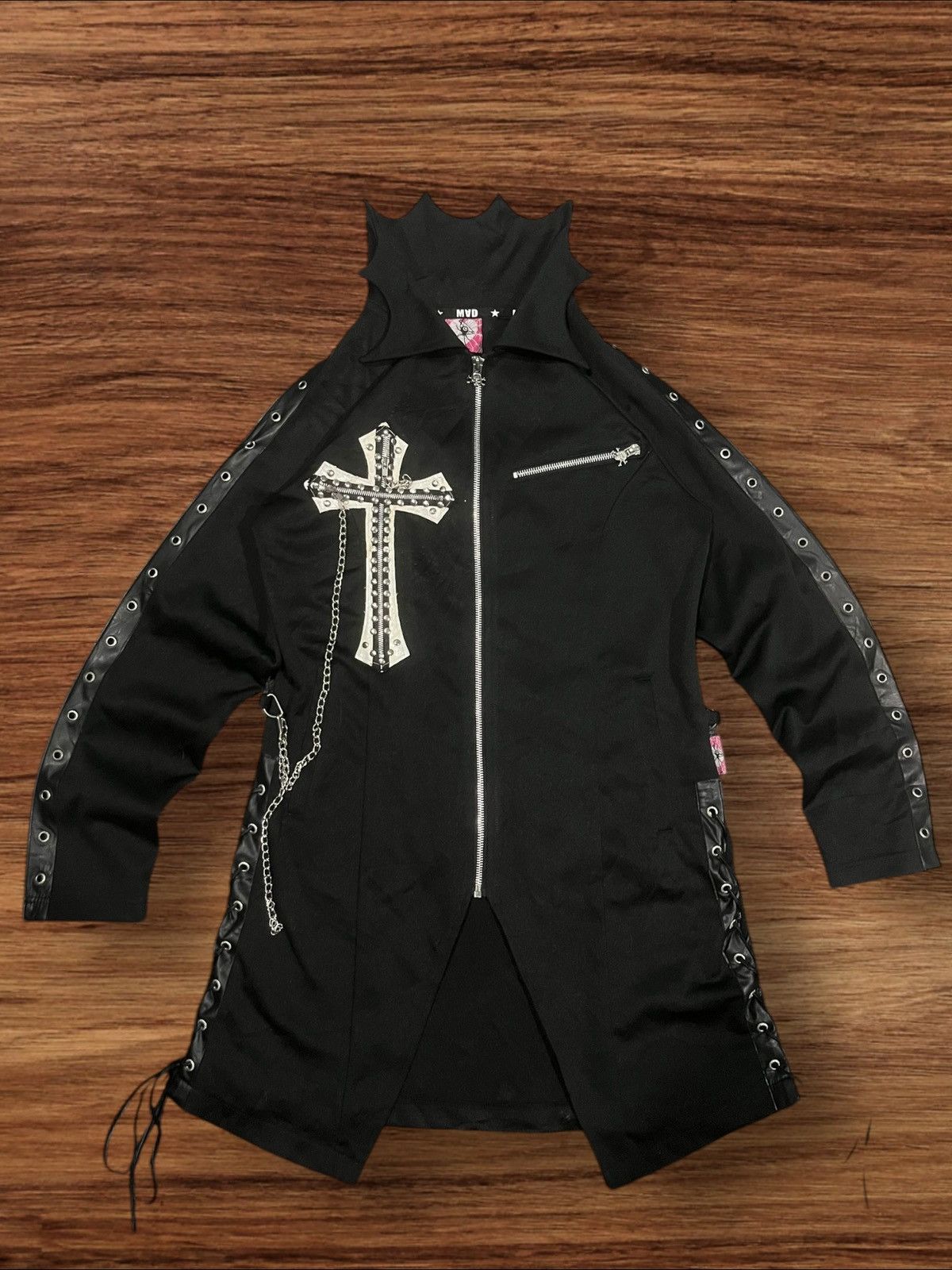 Japanese Brand × Seditionaries Mad Girl Long Black Crosses Gothic Steampunk Dead Soul Coat Size S / US 4 / IT 40 - 1 Thumbnail