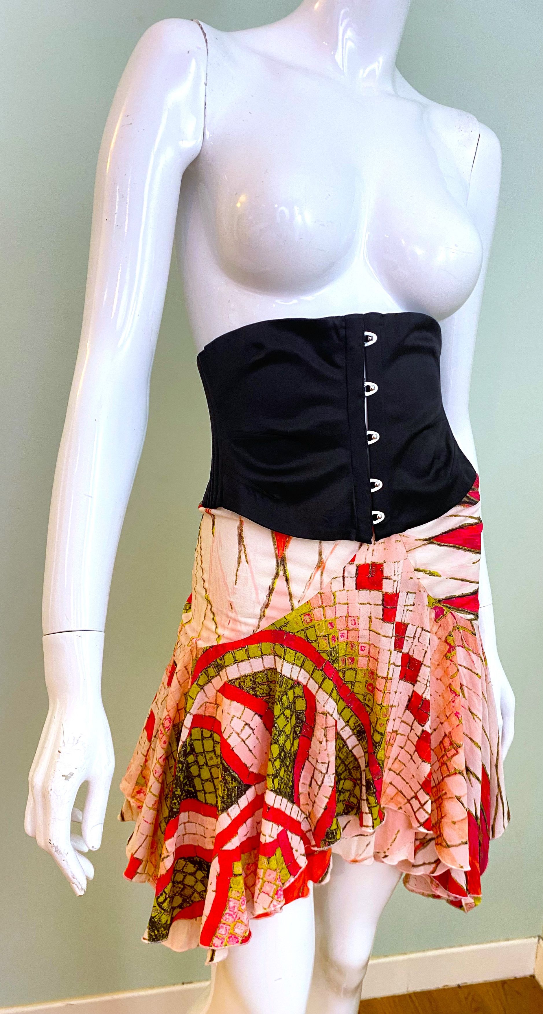 Roberto Cavalli Roberto Cavalli S/S 2004 Silk Runway Midi Skirt Size 26" / US 2 / IT 38 - 6 Thumbnail