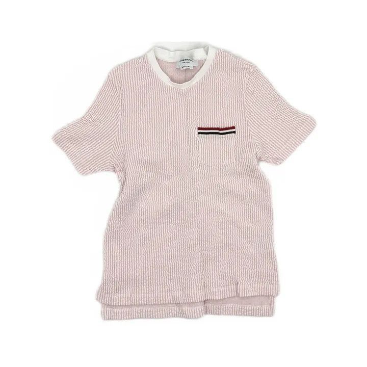 Thom Browne Thom Browne Striped Puff Sleeve T-shirt Light Pink -2507 Size L / US 10 / IT 46 - 7 Thumbnail