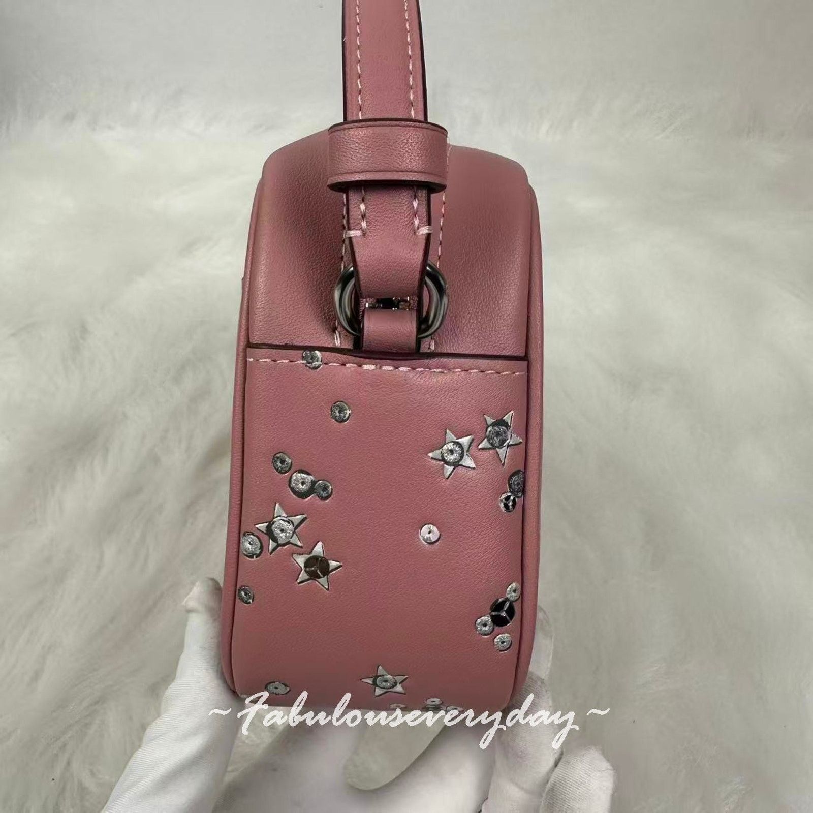 Coach Coach Mini Jamie Camera Crossbody Star Print/Sv/Dusty Pink Size ONE SIZE - 5 Thumbnail