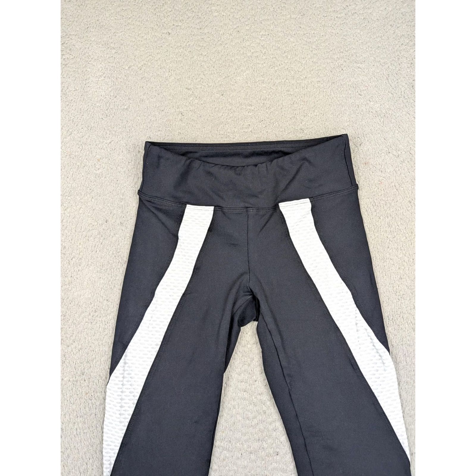 Vintage Koral Leggings Womens Small Black White Vixen Athletic Yoga Compression Size 28" / US 6 / IT 42 - 2 Thumbnail