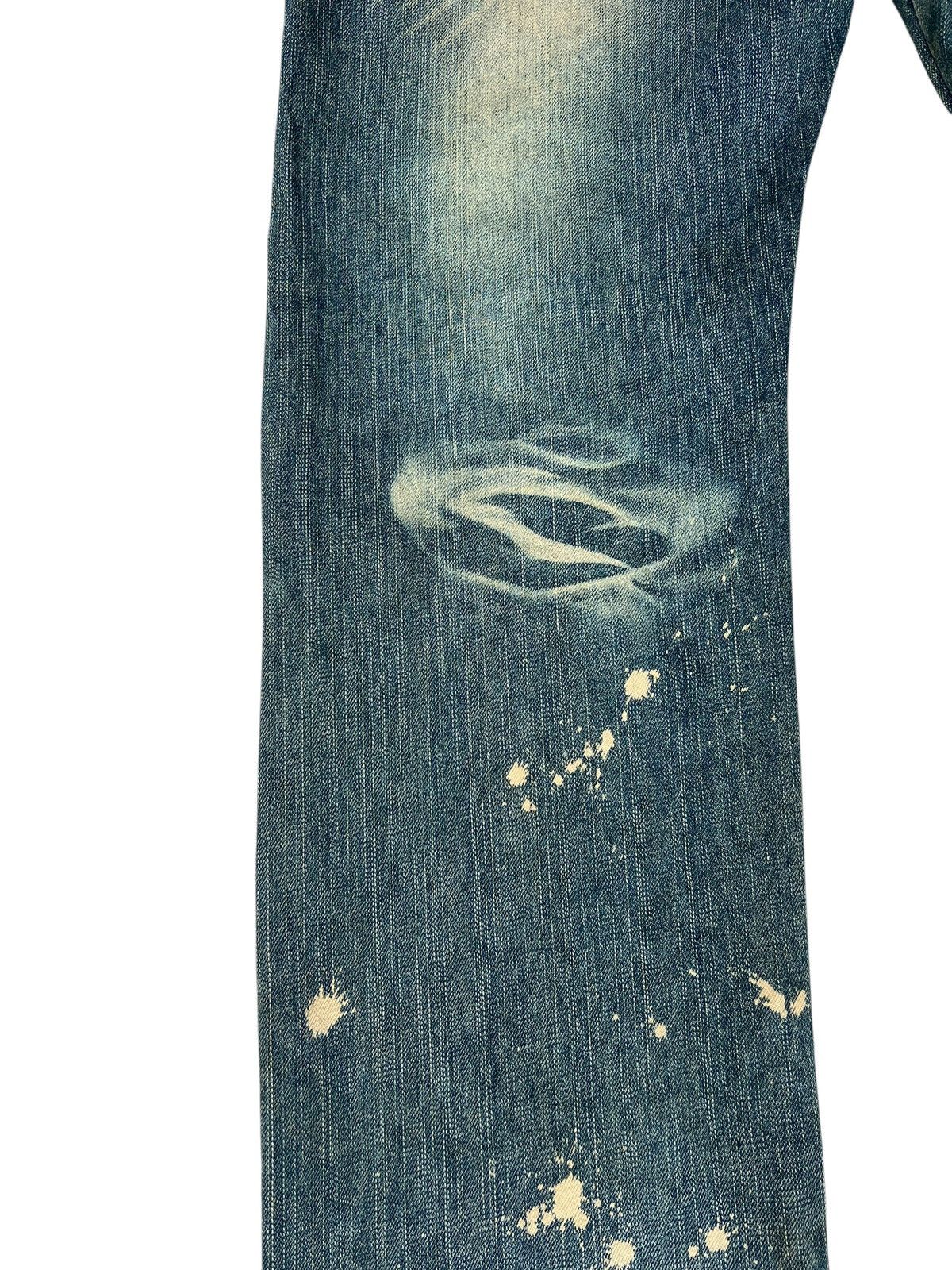 Vintage Double Waist Dirty Mud Denim Distressed Jeans Size US 31 - 14 Thumbnail