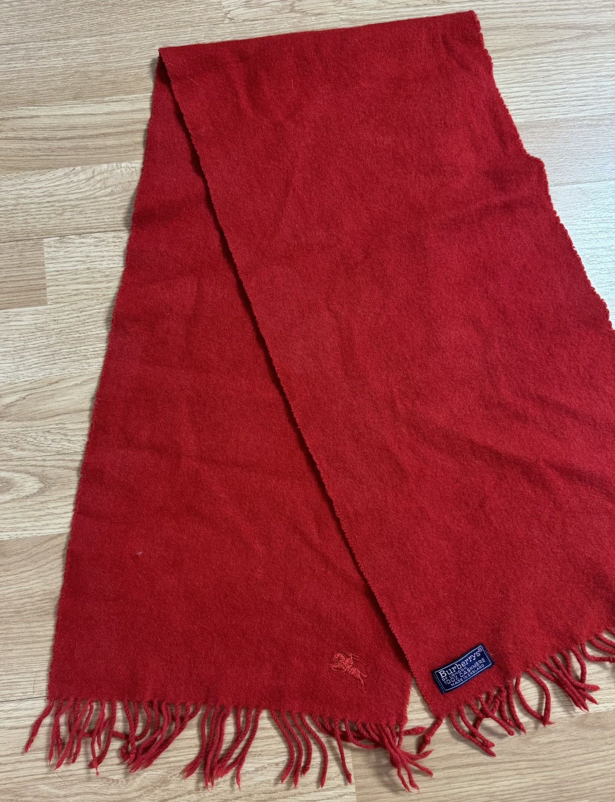 Burberry Burberry’s Burberry vintage cashmere red scarf scarves Size ONE SIZE - 2 Thumbnail