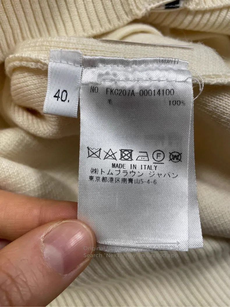 Thom Browne Thom Browne Beige Pure Wool Knit Cardigan Size US XXS / EU 40 - 6 Thumbnail