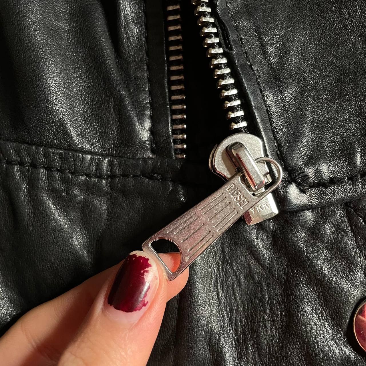 Diesel Archive DIESEL Acrab Lamb Leather & Knit Biker Moto Jacket Size S / US 4 / IT 40 - 7 Thumbnail