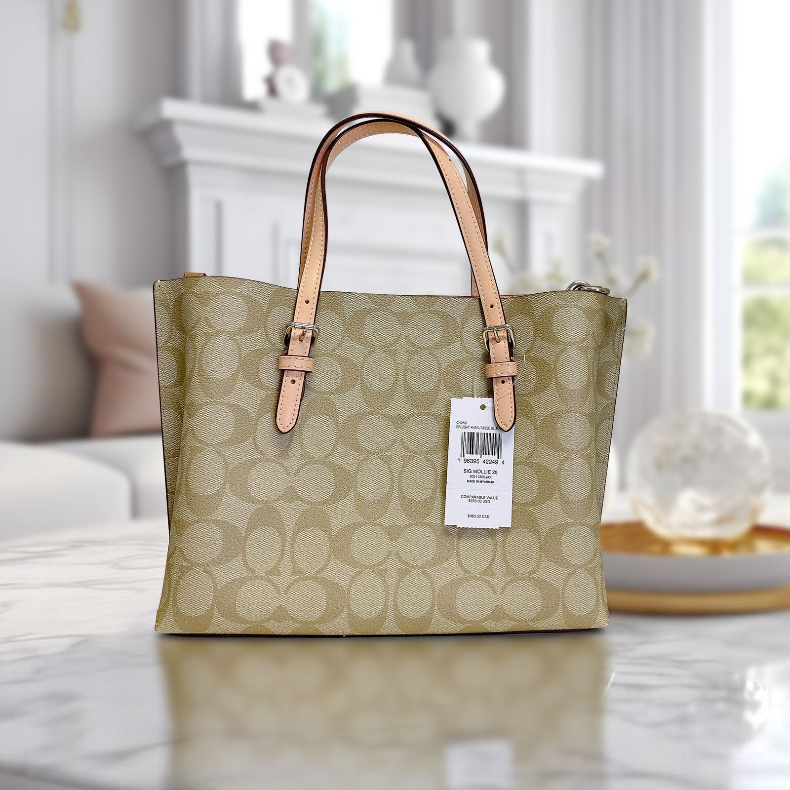 Coach Coach C4250 Mollie Tote 25 In Signature Canvas IN Light Size ONE SIZE - 4 Thumbnail