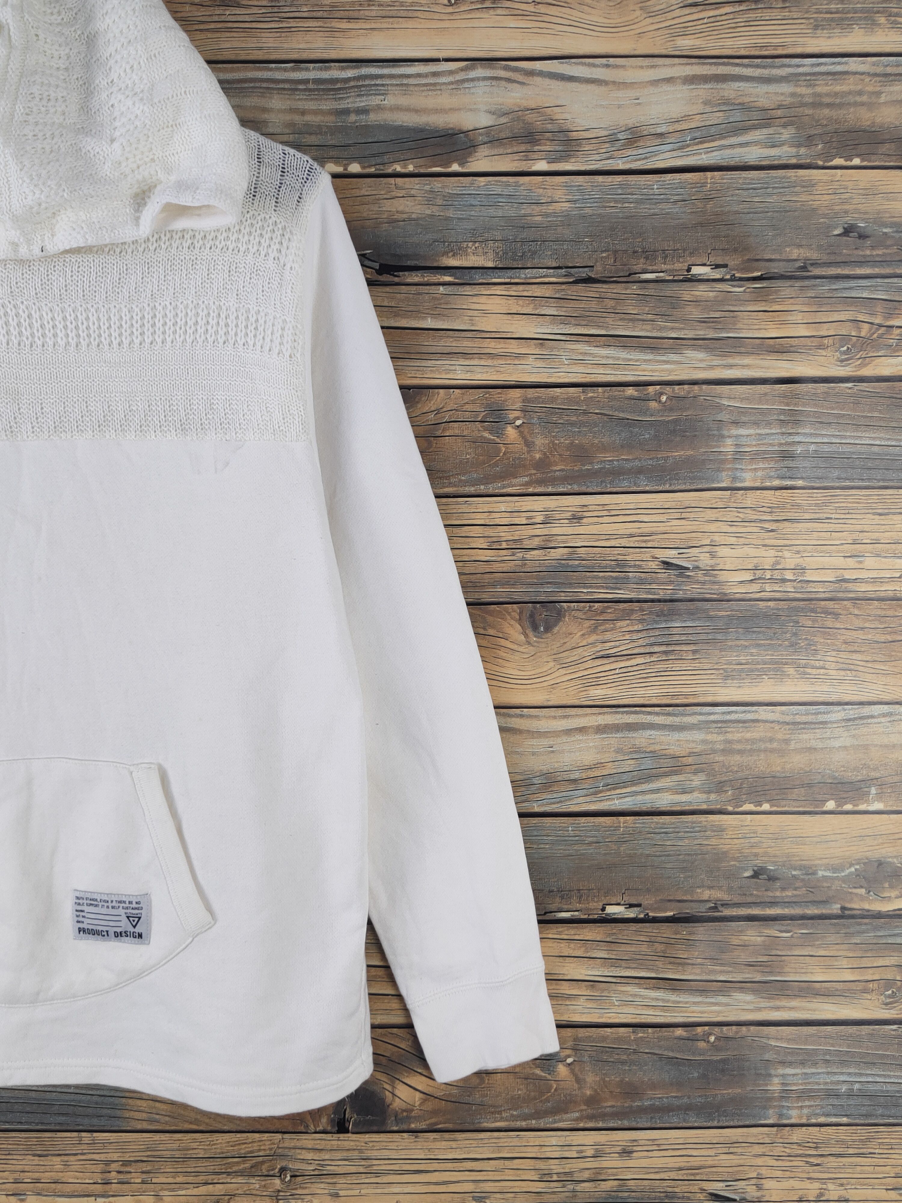 Japanese Brand DL Avail Avant Garde White Hoodie Sweatshirts #2023 Size M / US 6-8 / IT 42-44 - 5 Thumbnail