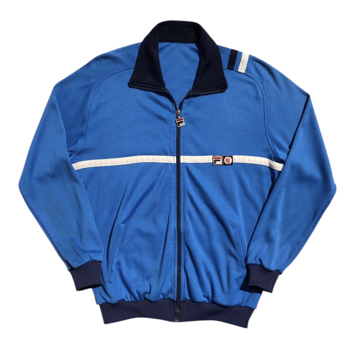 Vintage Vintage 70’s Fila BJ Track Top Jacket Size US L / EU 52-54 / 3 - 3 Thumbnail