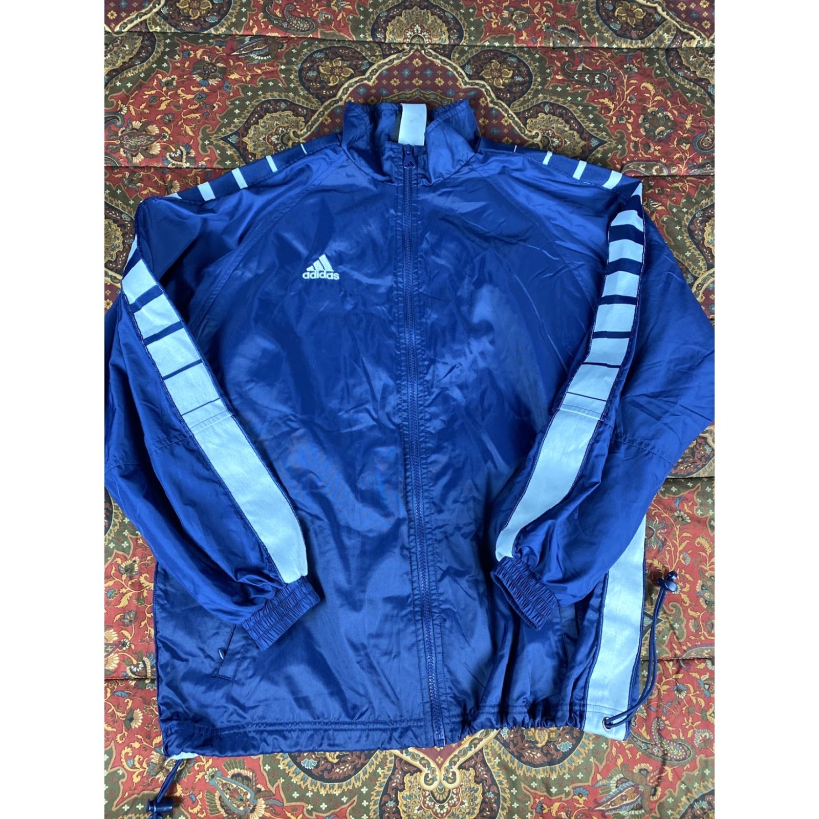 Adidas VINTAGE Adidas Team Windbreaker Jacket Soccer Mens M Blue Size US M / EU 48-50 / 2 - 2 Thumbnail
