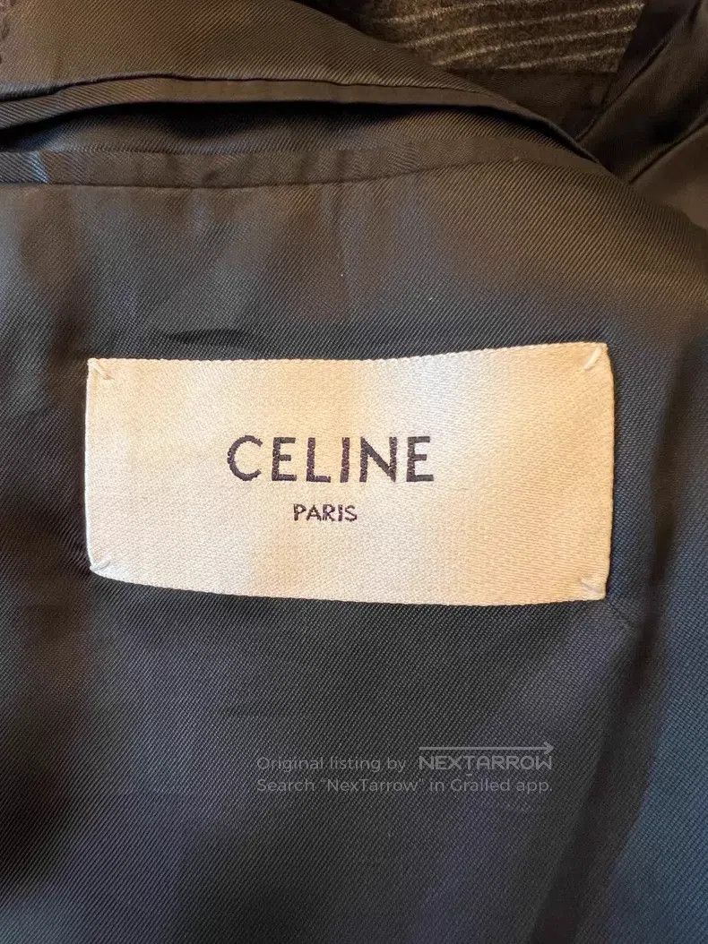 Celine CELINE Grey Striped 100% Pure Wool Blazer Size XS / US 0-2 / IT 36-38 - 6 Thumbnail
