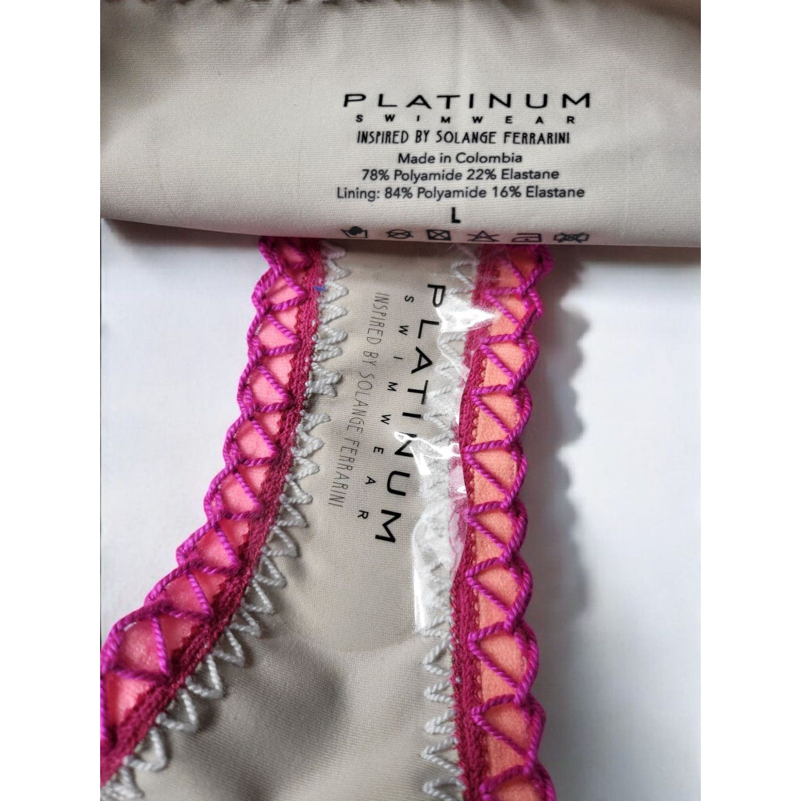 Other NWT PILYQ Platinum Crochet Trim Bikini Bottom Sandstone LG Size ONE SIZE - 9 Thumbnail