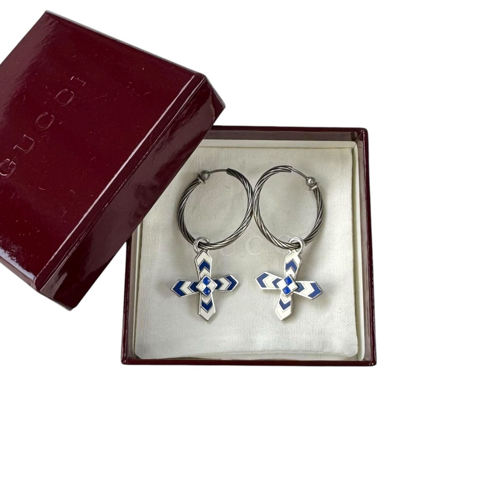 Gucci Gucci Sterling Silver Hoop Earrings Size ONE SIZE - 2 Thumbnail