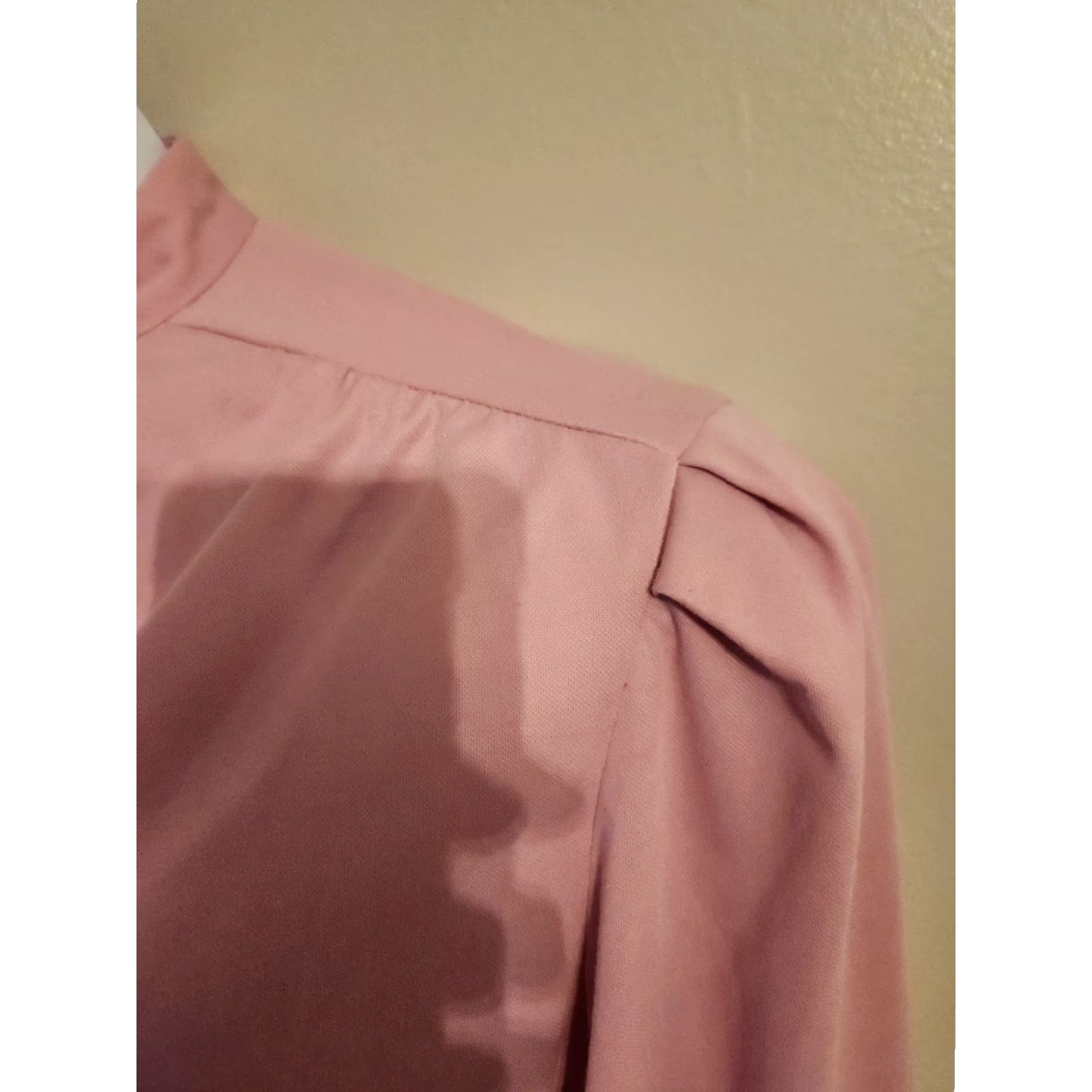 Vintage VINTAGE Carriage Court 70s 80s Mauve Pink Pleated Secretary Midi Dress 20W Plus Women’s Size 3XL / US 20-22 - 7 Thumbnail