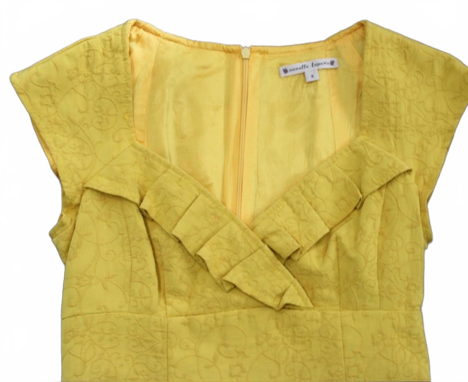 Other Nanette Lapore Yellow Floral Patterned Cap Sleeve Dress sz 8 Size M / US 6-8 / IT 42-44 - 5 Thumbnail