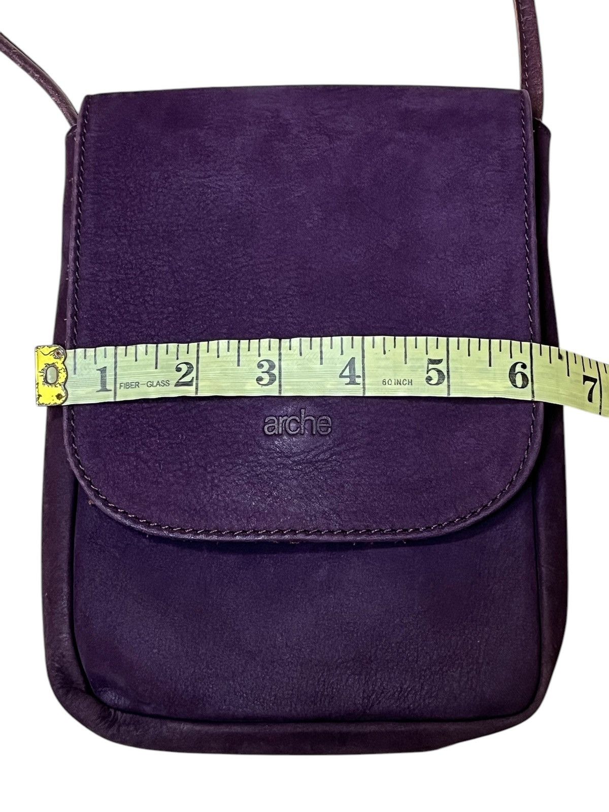 Genuine Leather ARCHE ADILY PURPLE NUBUCK LEATHER CROSSBODY SMALL BAG Size ONE SIZE - 8 Thumbnail