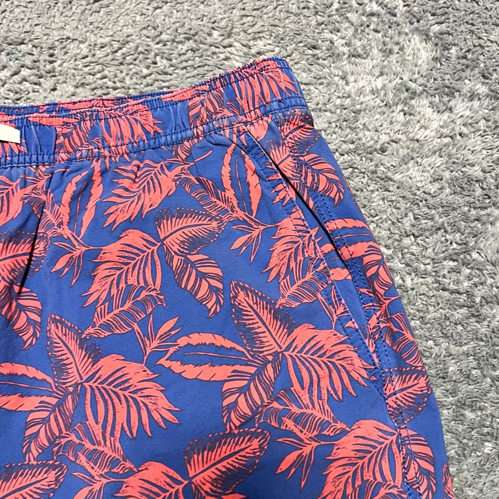 Vintage Fair Harbor Shorts Mens XL Lined Hybrid Stretch Pink Blue Floral Shorts Size US 36 / EU 52 - 2 Thumbnail