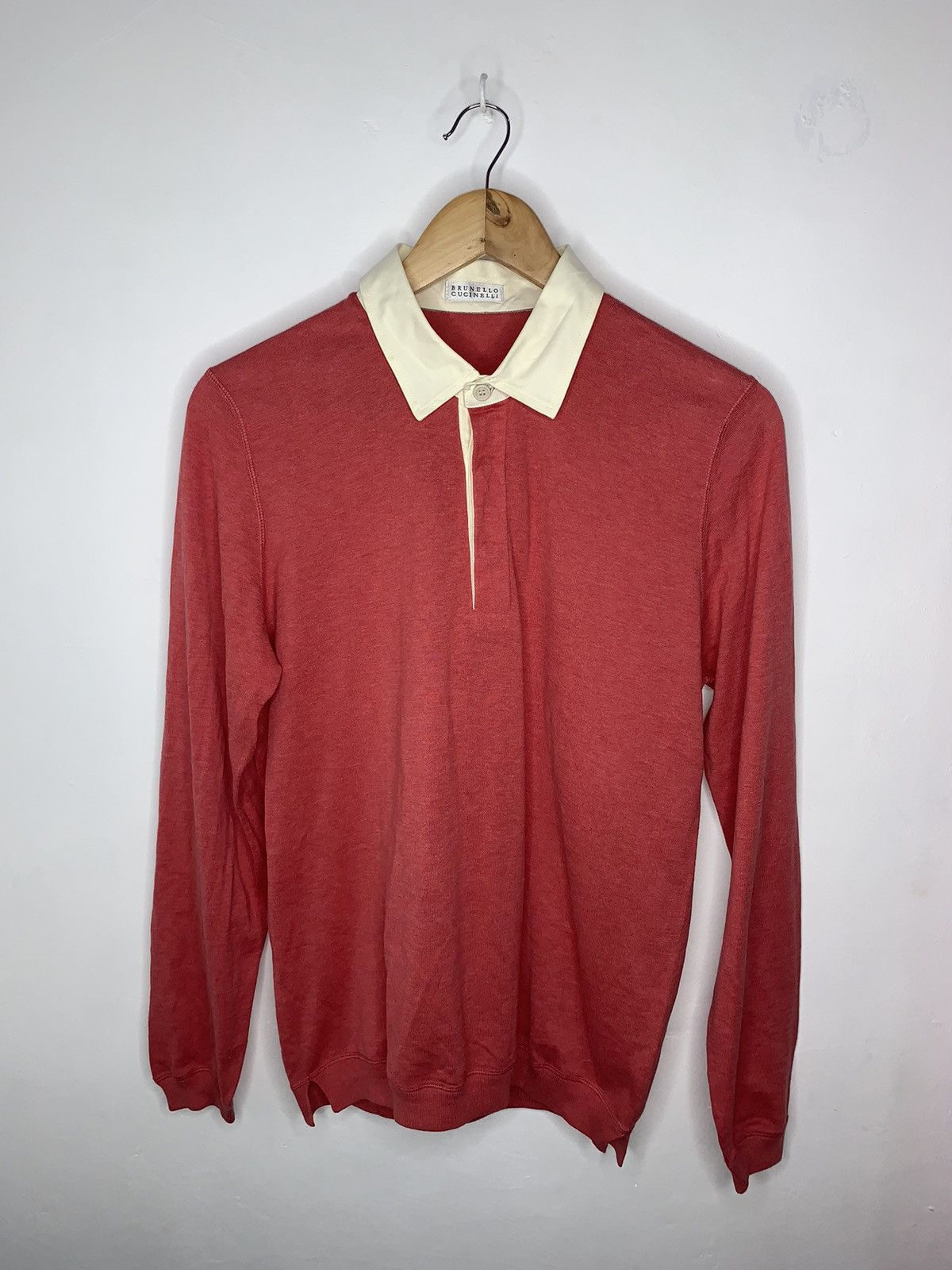 Brunello Cucinelli Brunello Cucinelli Long sleeve Polo Shirt Size US S / EU 44-46 / 1 - 1 Thumbnail