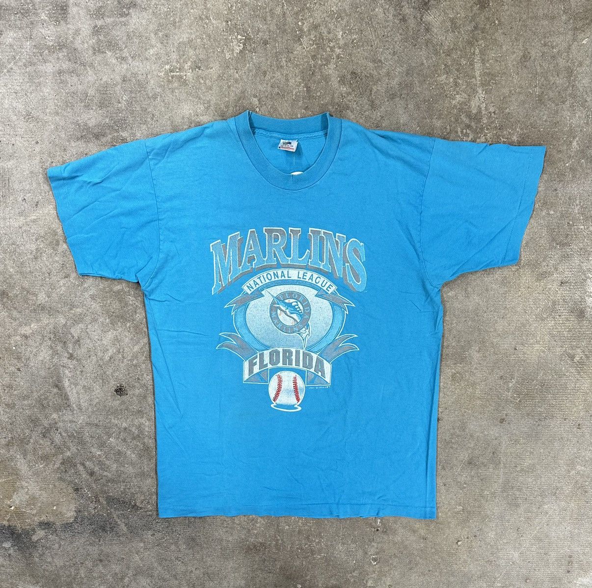 MLB Vintage 90s Florida Marlins MLB T-Shirt Size US XL / EU 56 / 4 - 1 Thumbnail