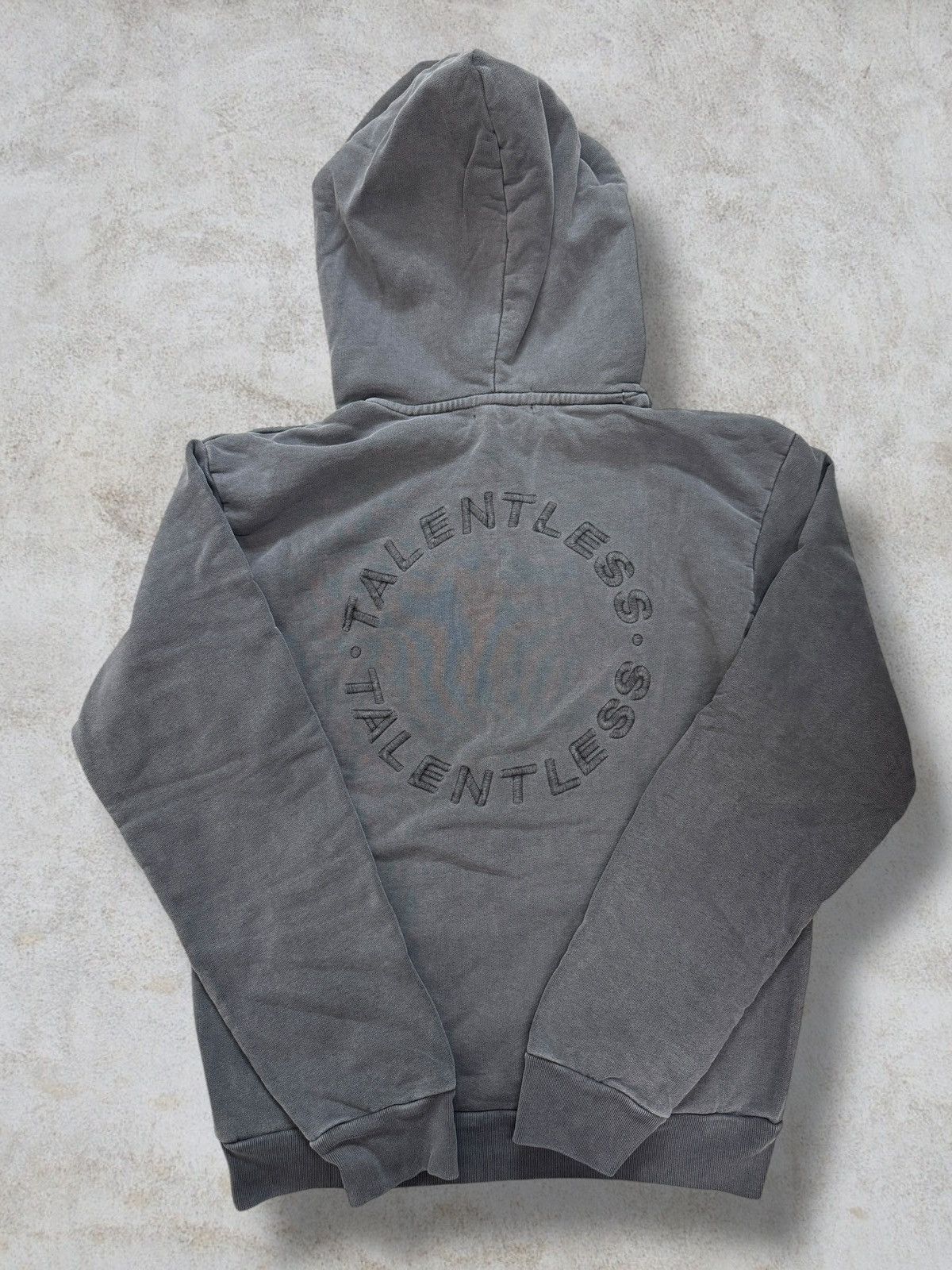 Talentless NEW TALENTLESS MENS HOODIE-CIRCLE LOGO EMBROIDERED-STEELGRAY Size US S / EU 44-46 / 1 - 3 Thumbnail