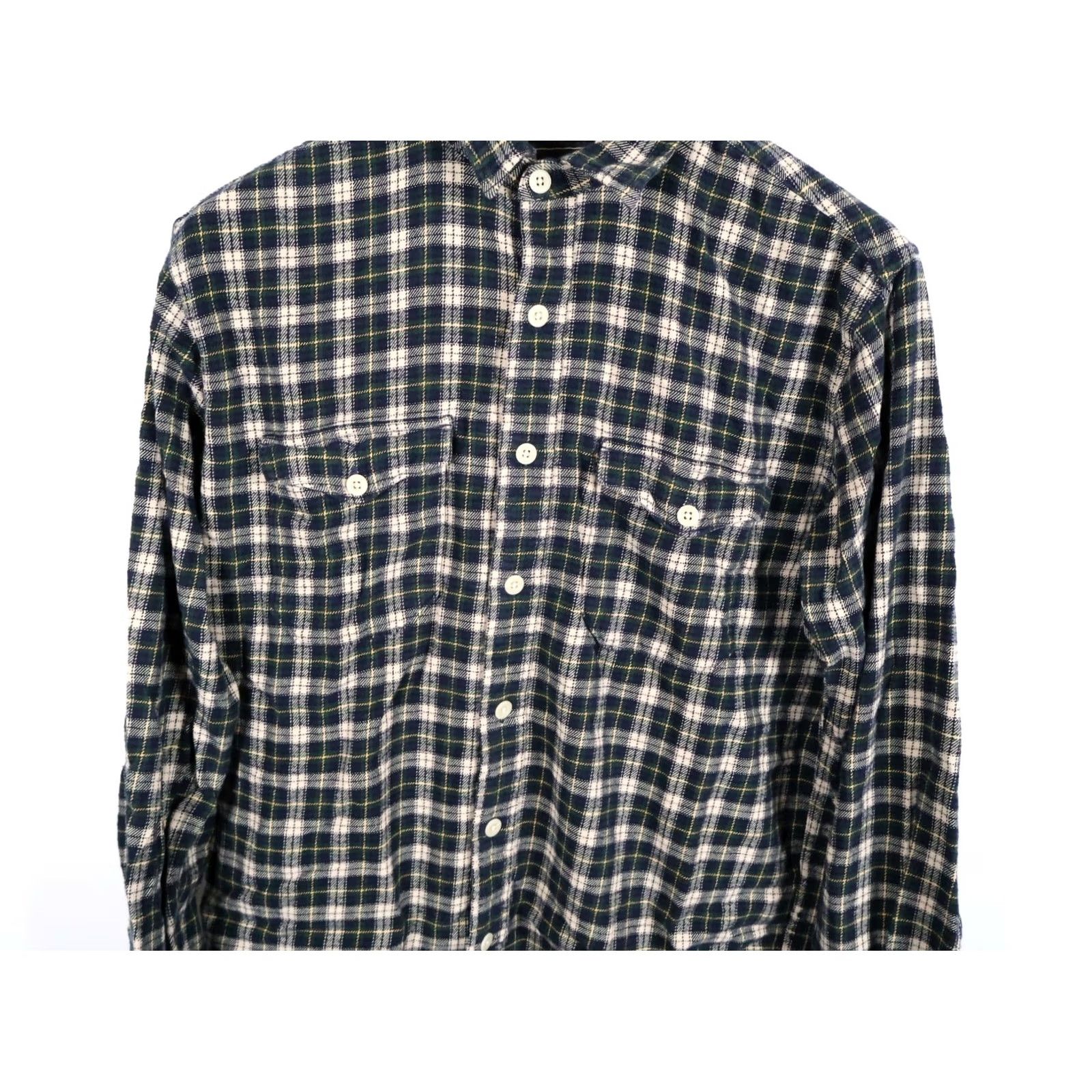 Abercrombie & Fitch Abercrombie & Fitch Button-Up Shirt Men's Medium Green Blue Plaid Flannel Relaxed Fit Size US M / EU 48-50 / 2 - 7 Thumbnail