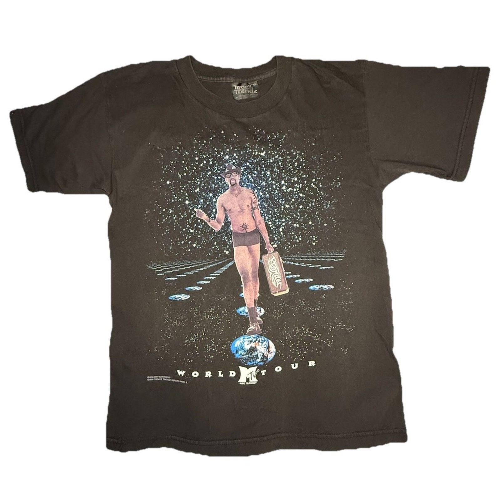 Mtv Dennis Rodman MTV World Tour Todays Trendz T-Shirt Medium Size US M / EU 48-50 / 2 - 3 Thumbnail