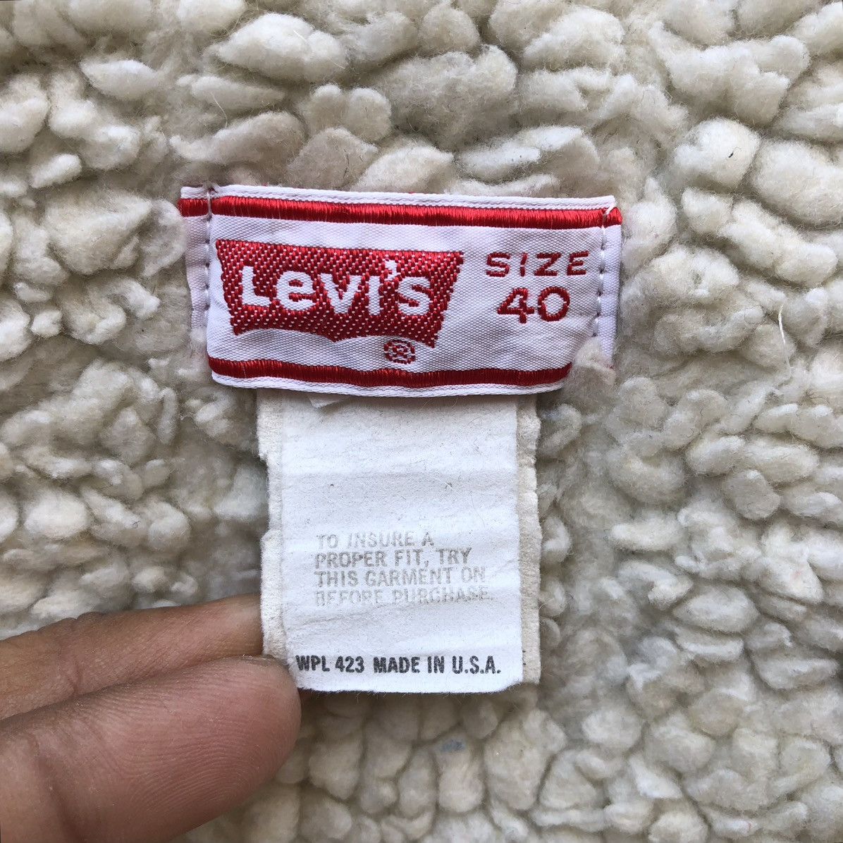 Levi's Vintage Levis Orange Tab Sherpa Lined Denim Trucker Jacket 🇺🇸 Size US L / EU 52-54 / 3 - 20 Thumbnail