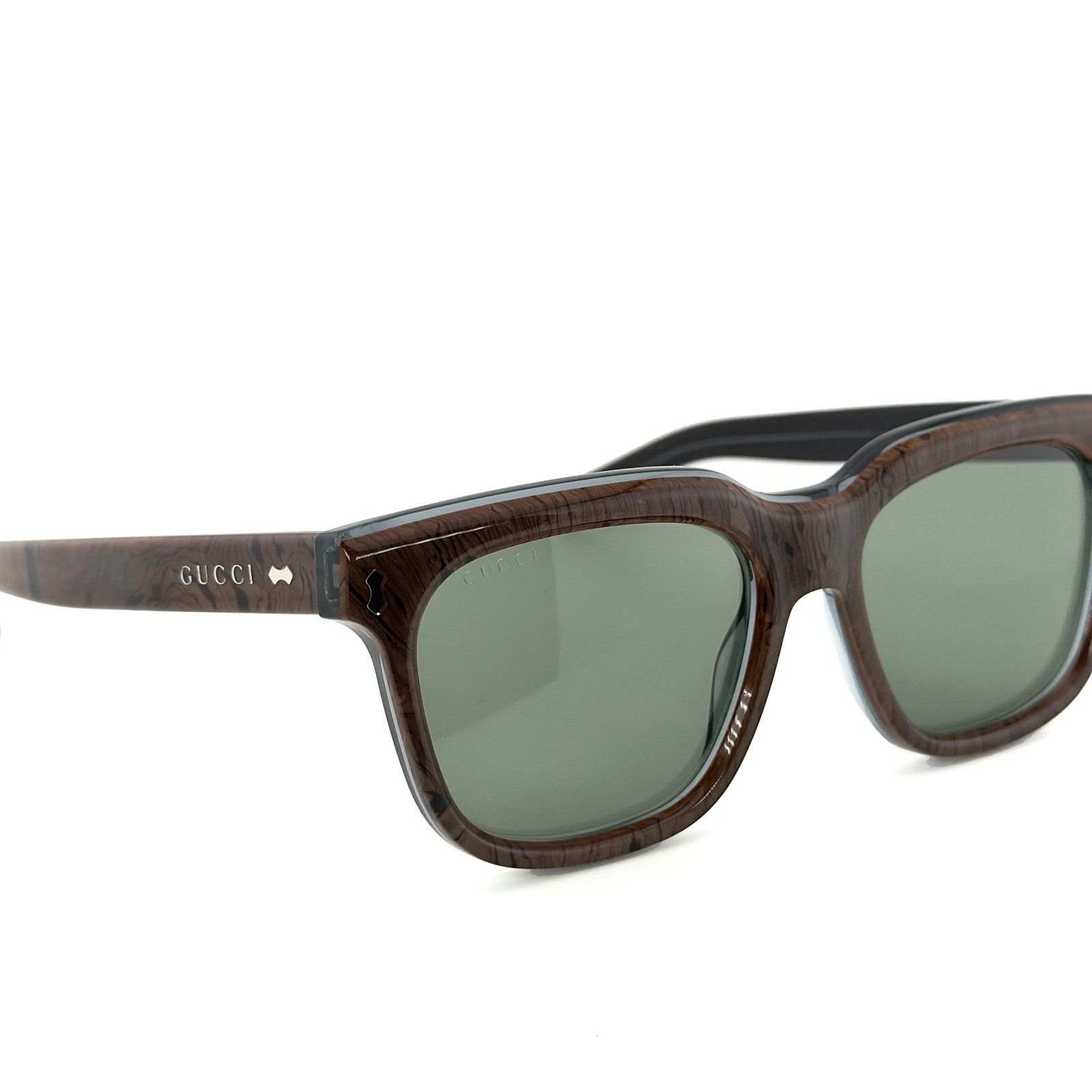 Gucci GUCCI 1523 Gg1523S Brown Wood Print Green Narrow Square 003 Size ONE SIZE - 8 Thumbnail
