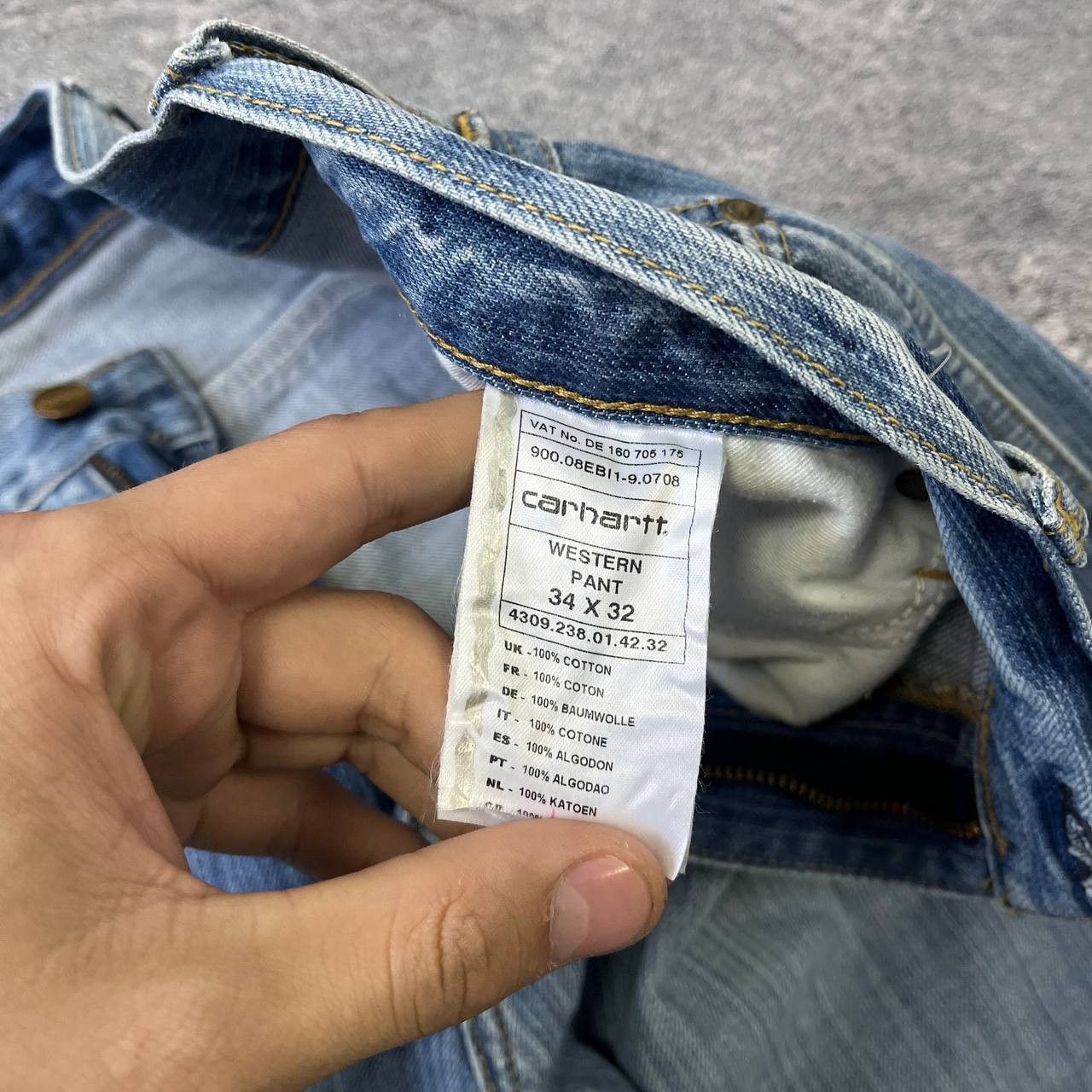 Carhartt Wip Vintage Carhartt Western Pant Blue Size 34x320 Straight Size US 33 - 10 Thumbnail