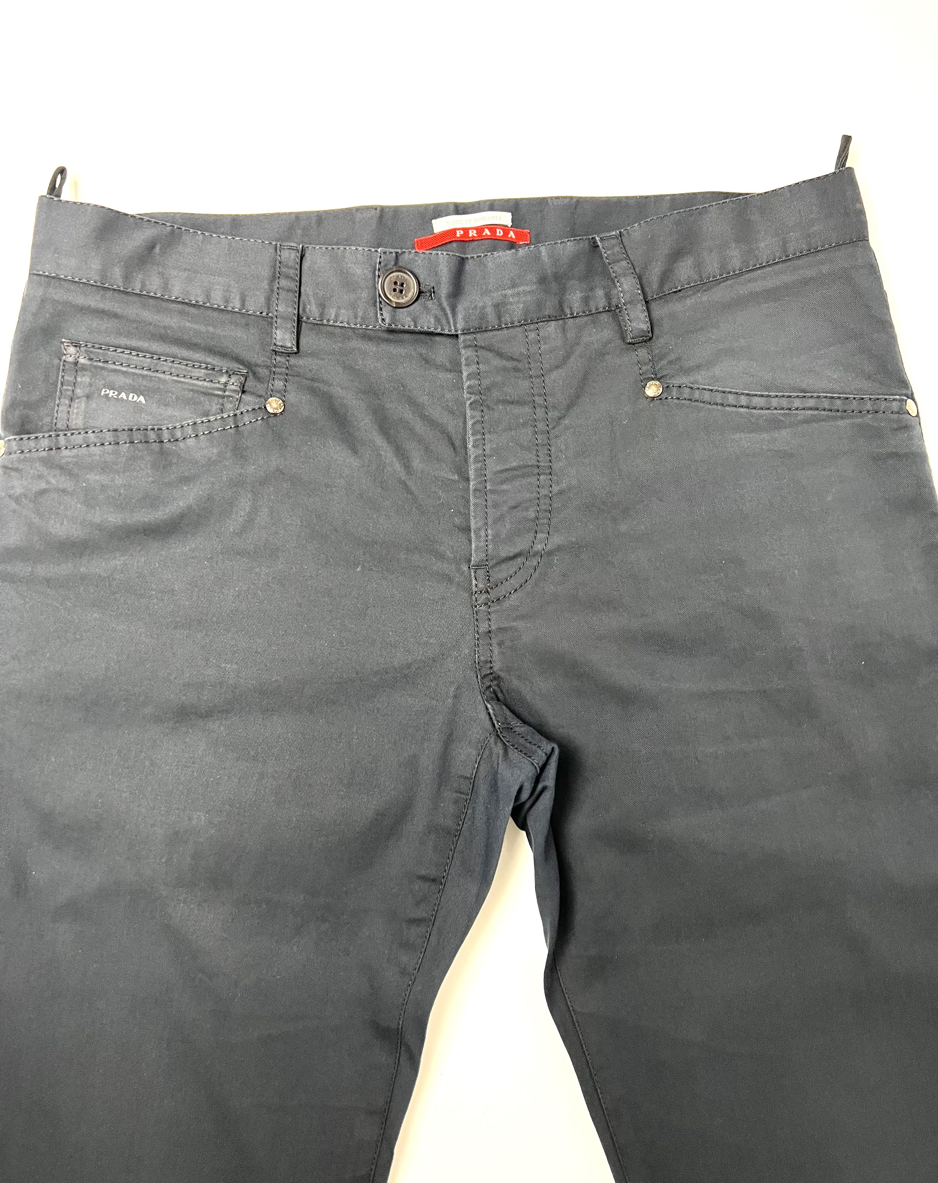 Prada PRADA SPORT LINEA ROSSA COTTON BLEND BLACK CASUAL PANTS Size US 32 / EU 48 - 9 Thumbnail