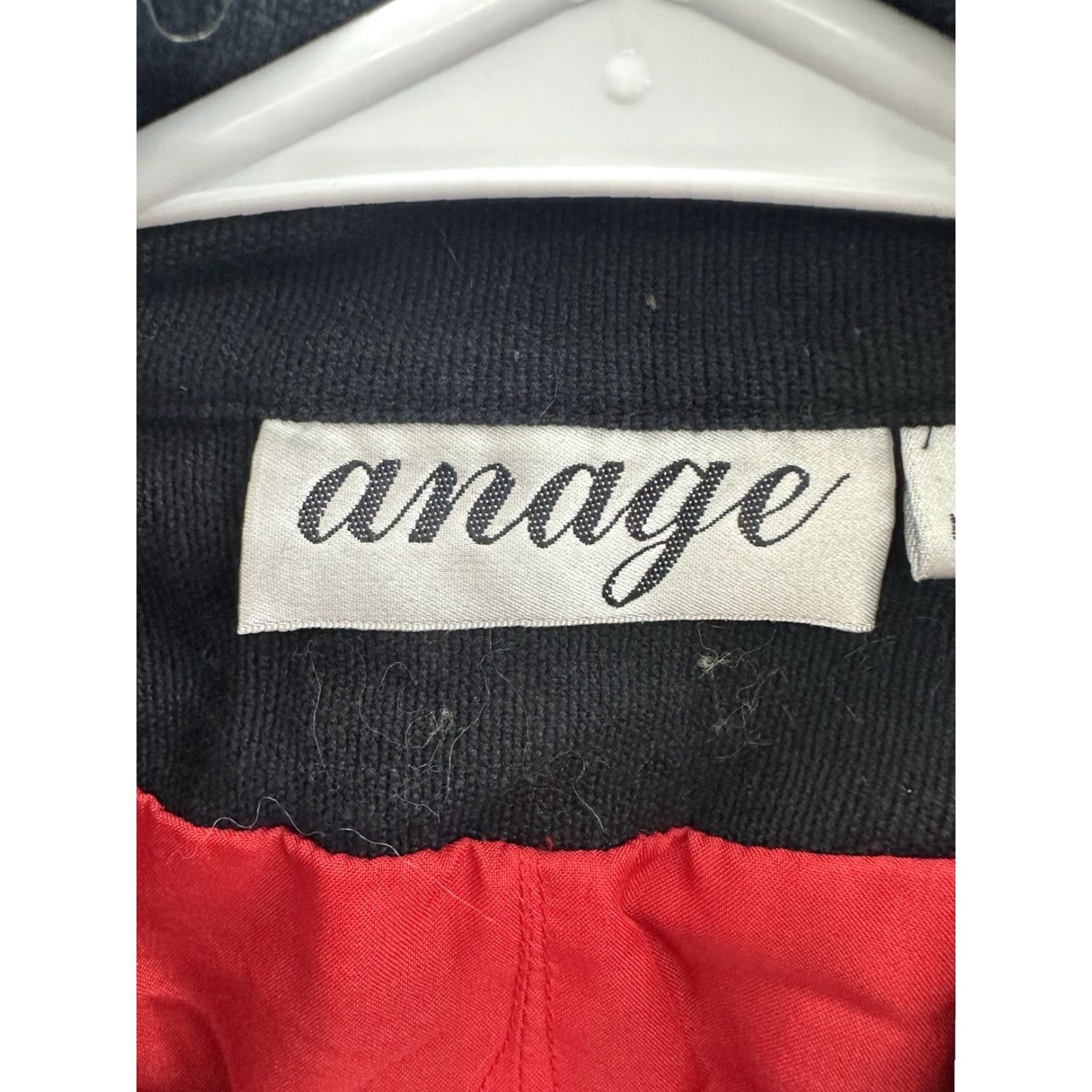 Vintage VINTAGE Anage Blazer Jacket Women XS Black Embroidered Abstract Curls 80s 90s City Classic Size XS / US 0-2 / IT 36-38 - 5 Thumbnail