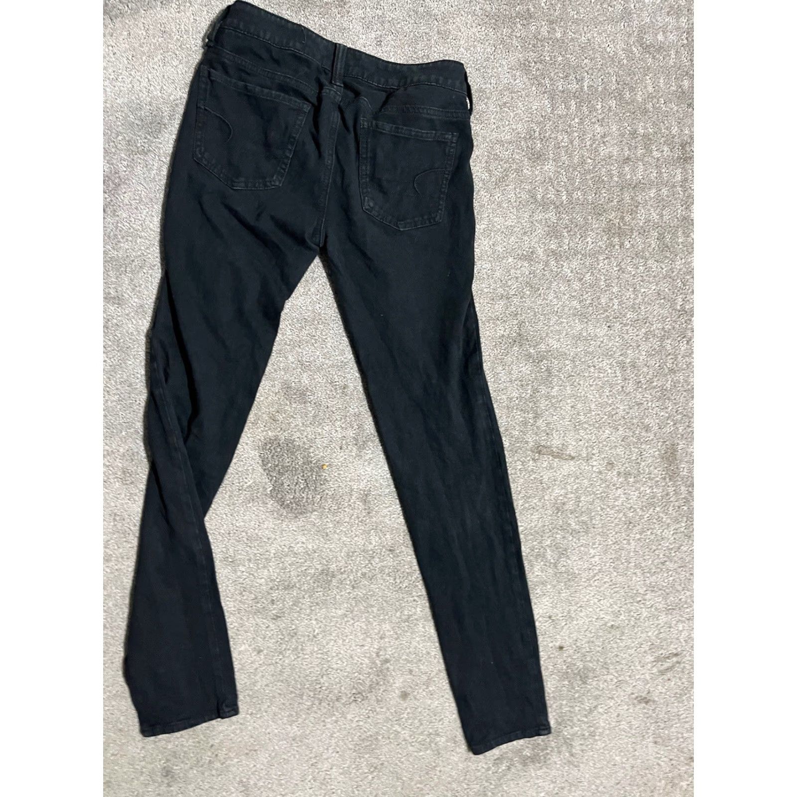 American Eagle Outfitters VINTAGE American Eagle Black Stretch Mid Rise Jegging Pants Solid Womens 2 Black Denim Jeans Size 26" / US 2 / IT 38 - 3 Thumbnail