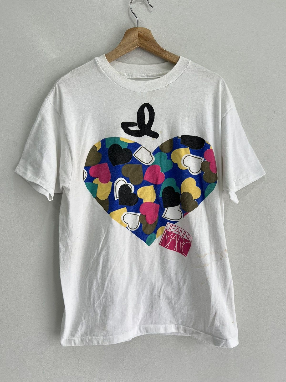 Vintage Vintage Jeanne Marc Tee Shirt Love Heart Size US L / EU 52-54 / 3 - 1 Thumbnail